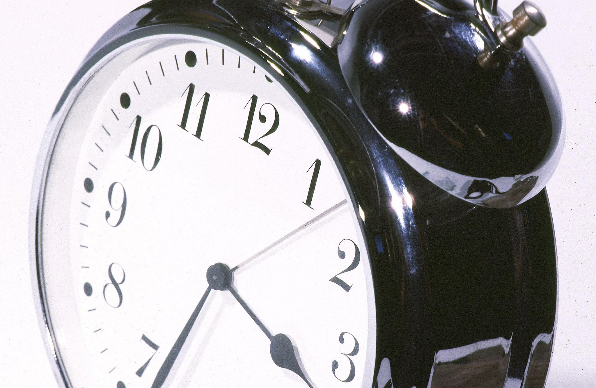 Close up of an alarm clock