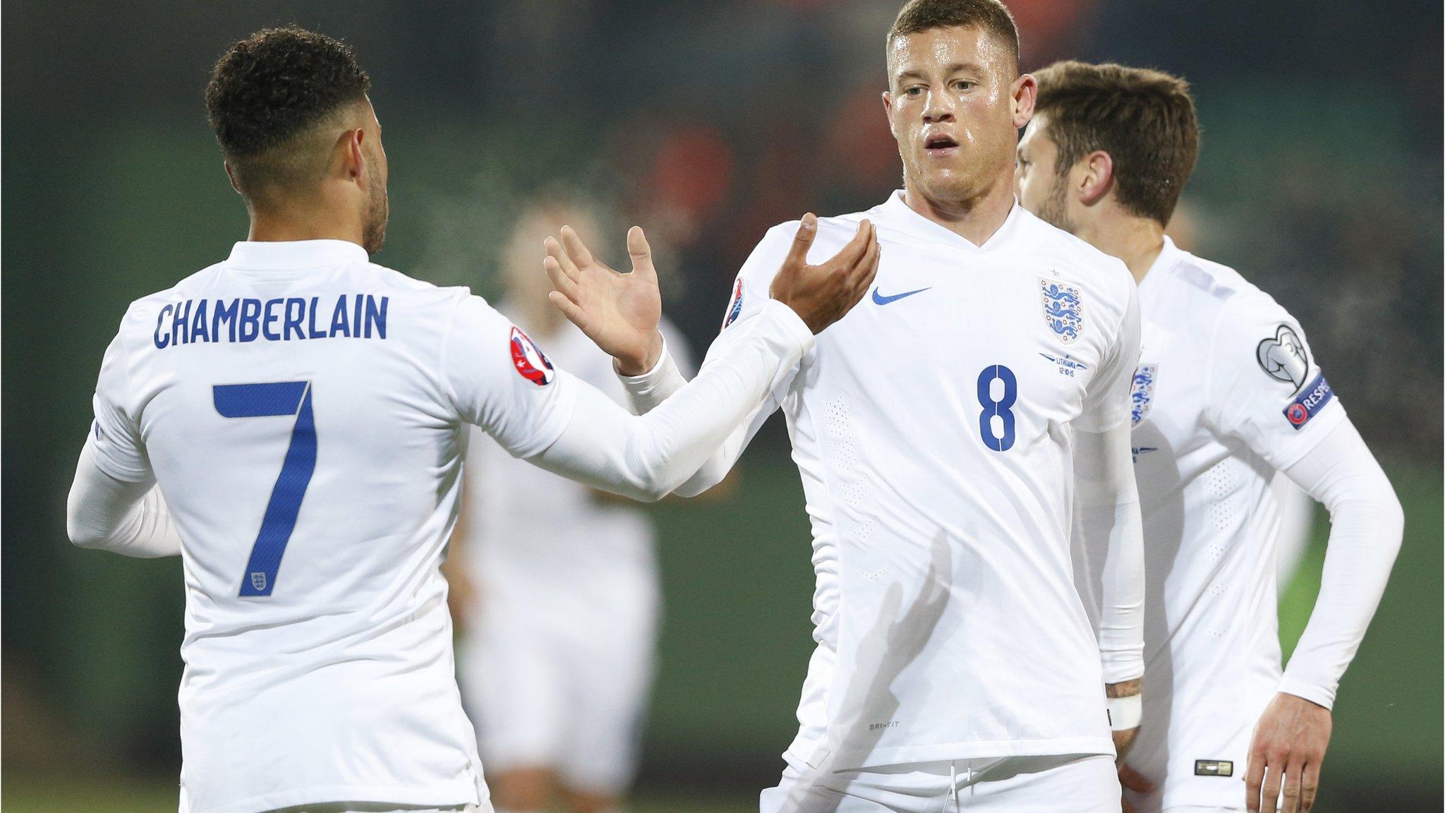 England midfielder Ross Barkley celebrates