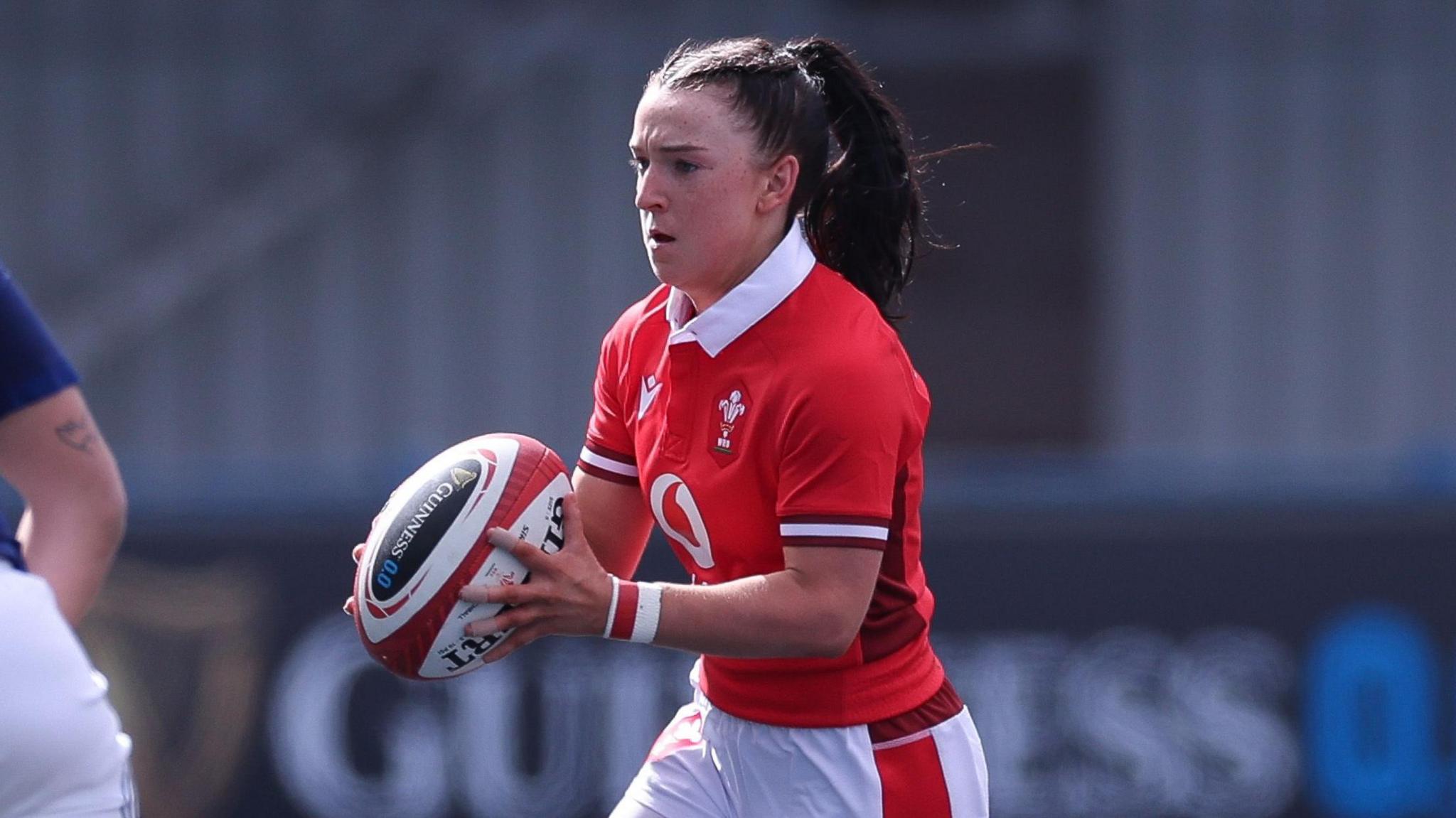 Sian Jones in action for Wales