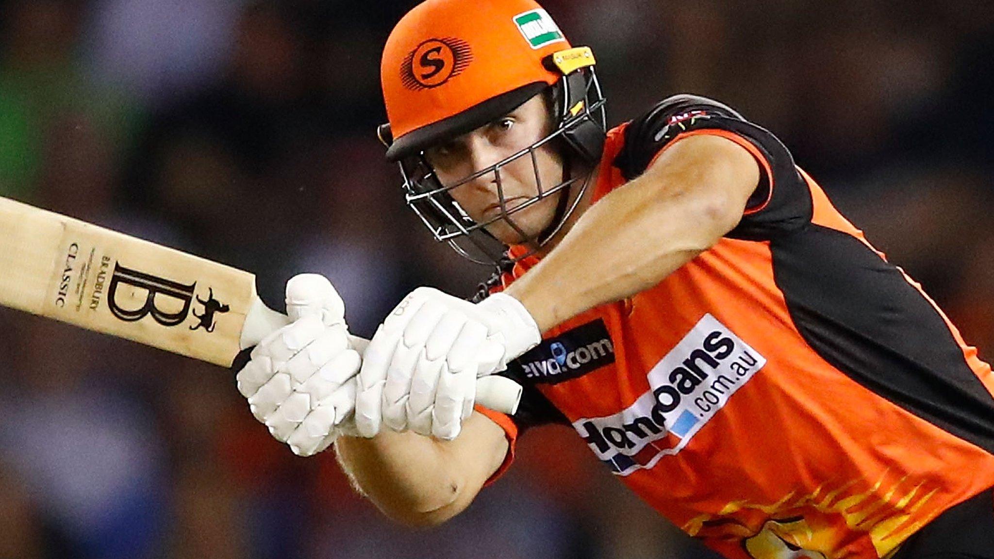 Perth Scorchers batsman Hilton Cartwright plays a shot