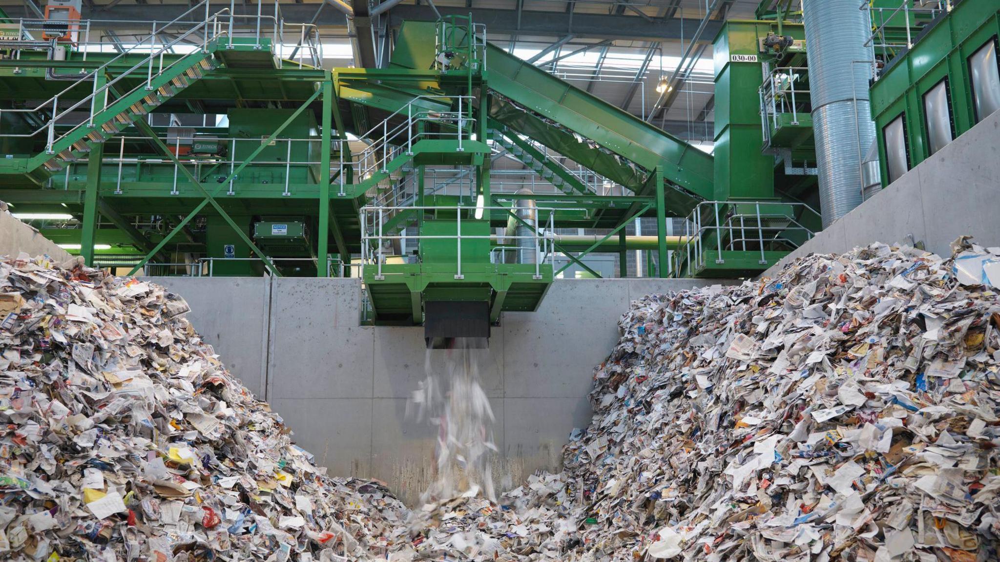 a paper recycling centre