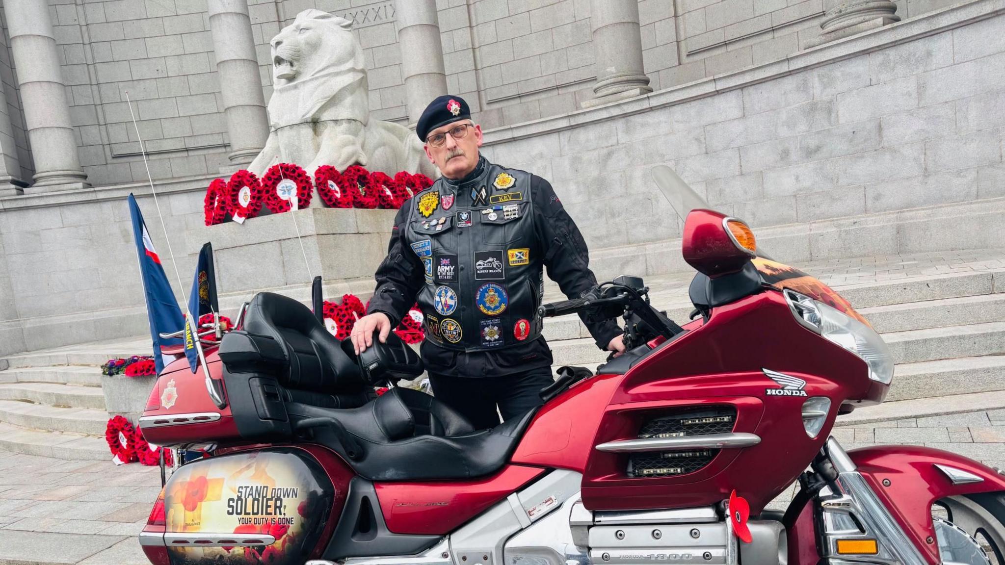 Kev Kilgour represents the Riders Branch of the Royal British Legion Scotland