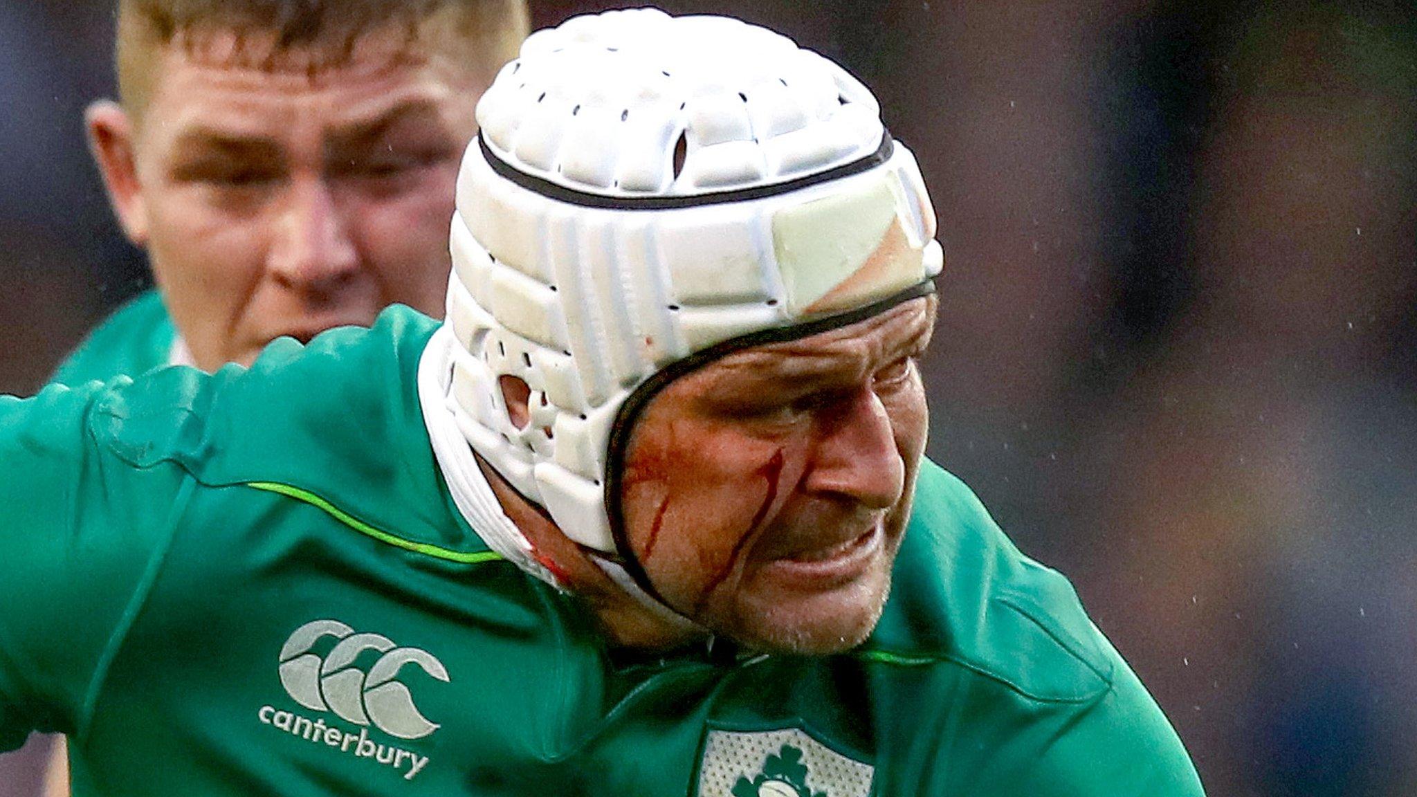 Ireland captain Rory Best with Tadhg Furlong in the background