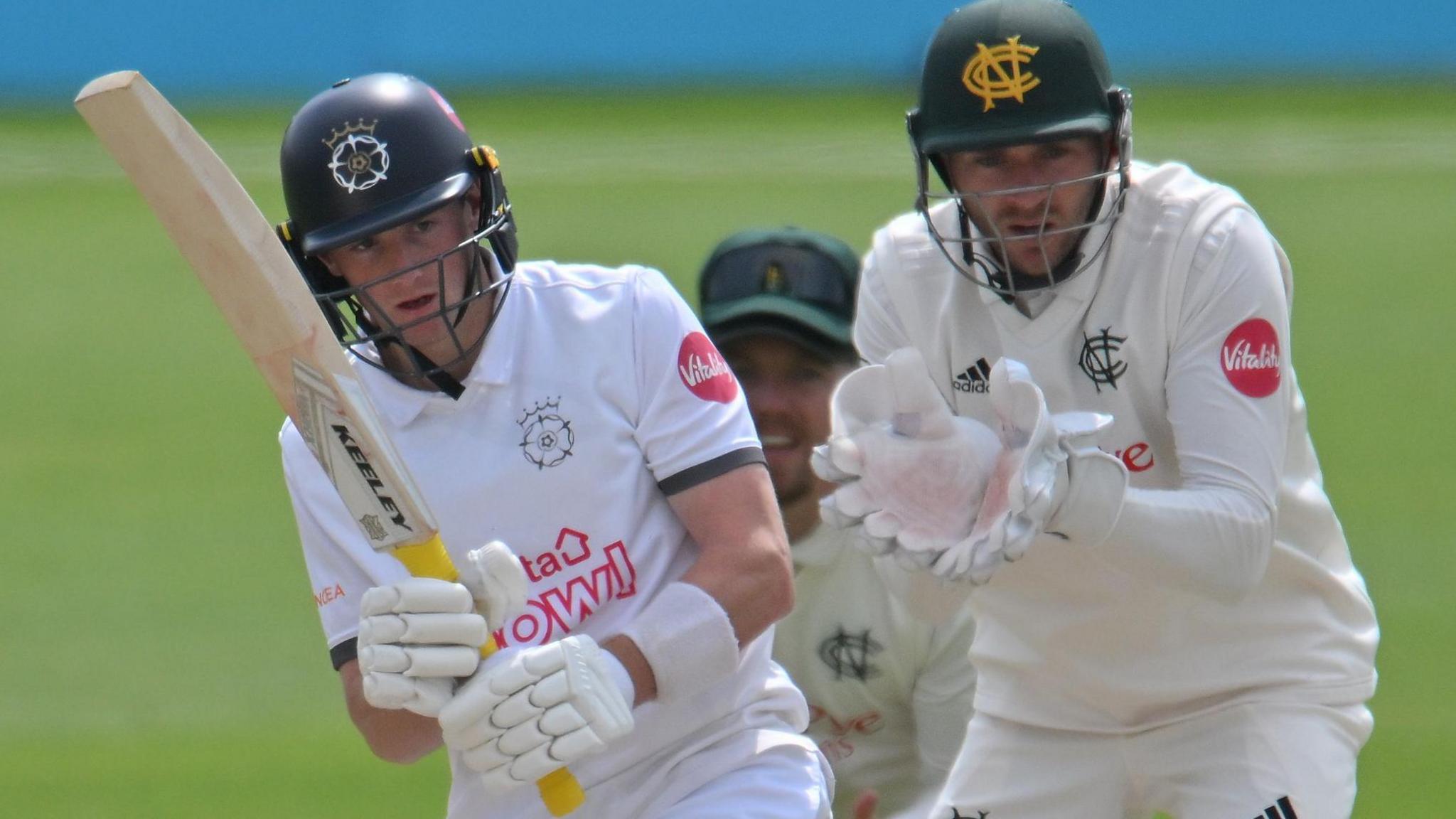 Fletcha Middleton batting against Nottinghamshire