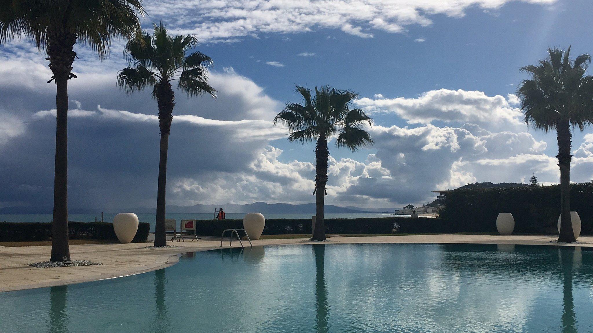 Hotel pool in Tunis