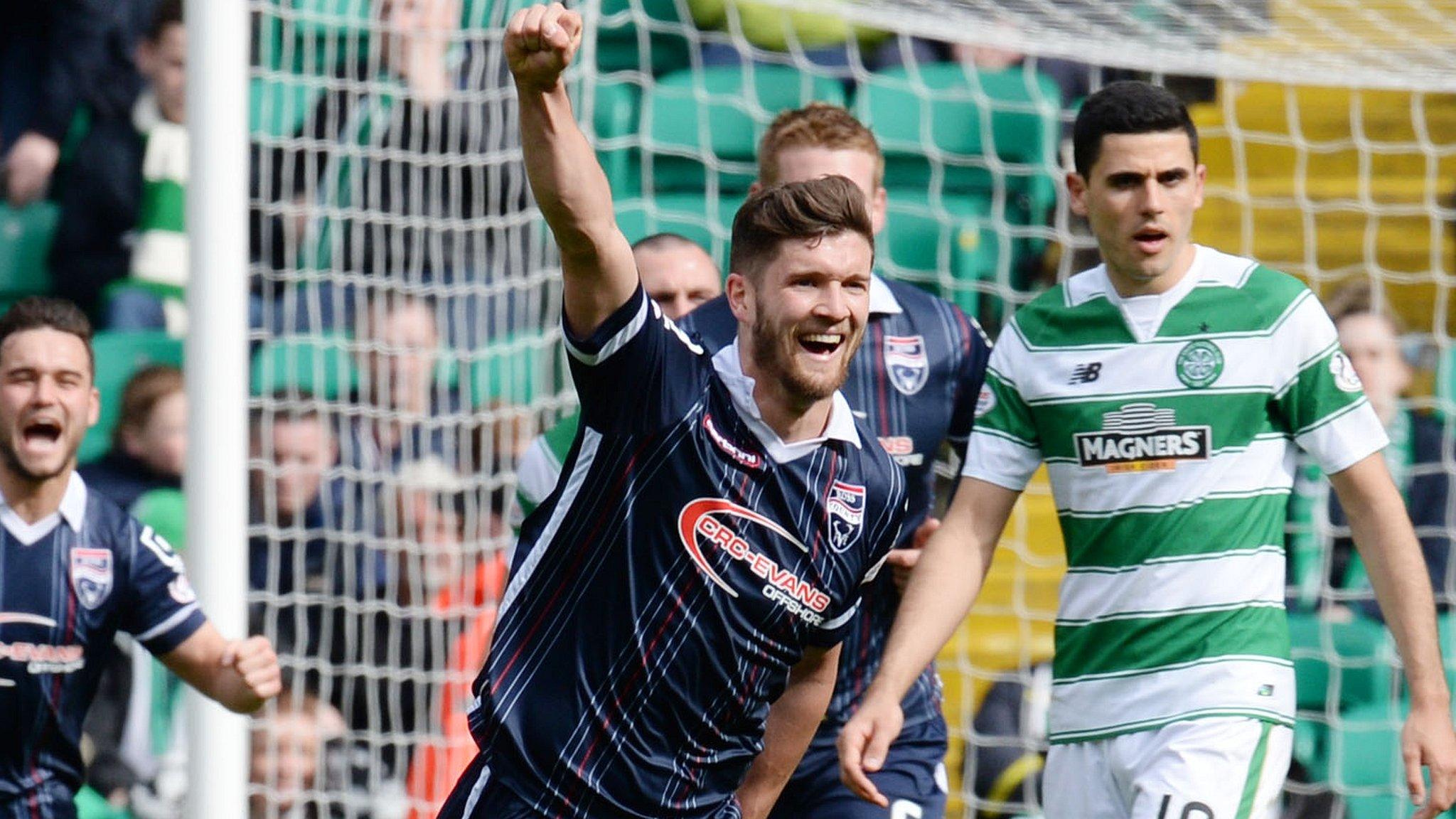 Stewart Murdoch celebrates his equaliser for Ross County against Celtic