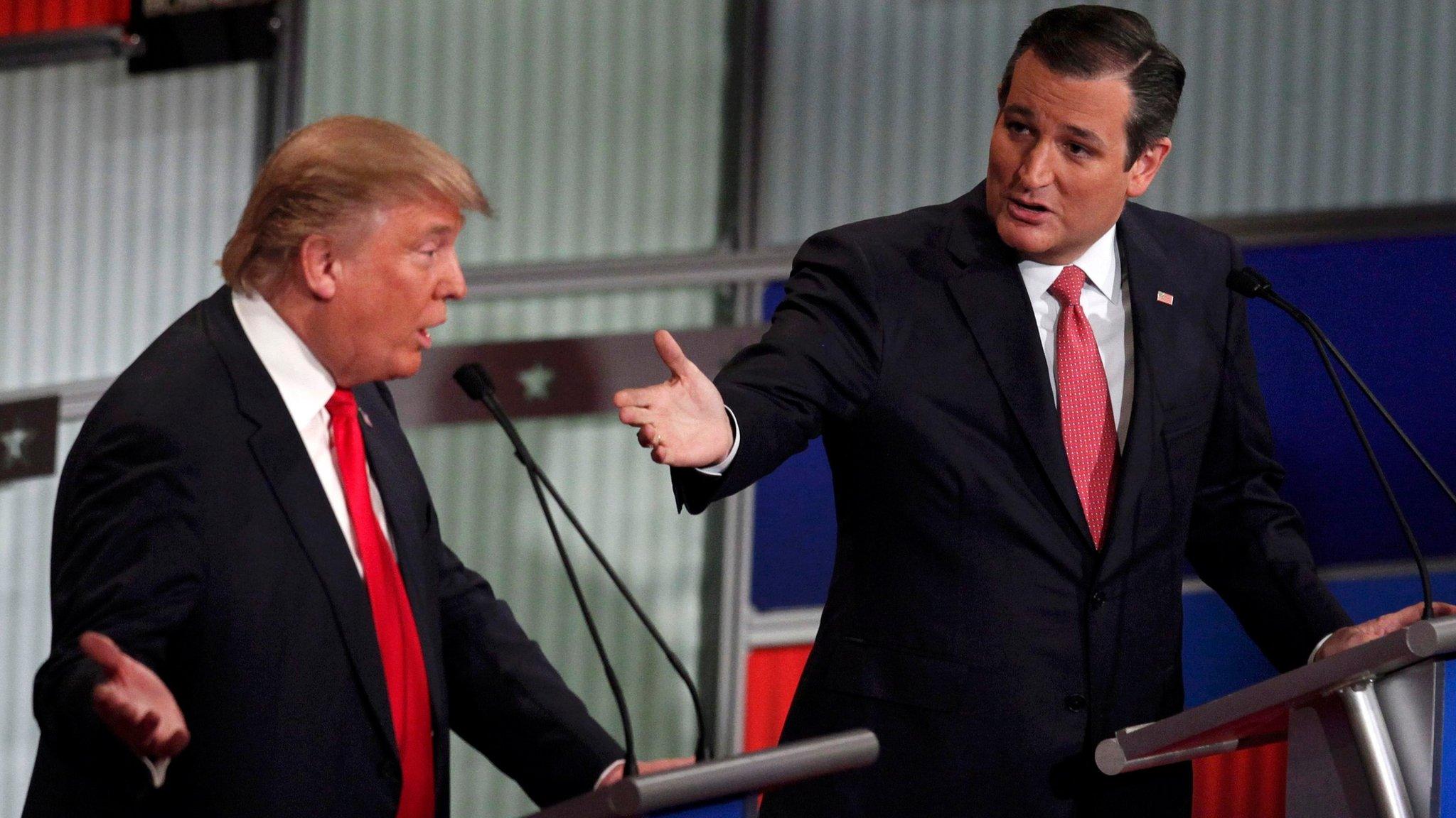 Donald Trump and Ted Cruz