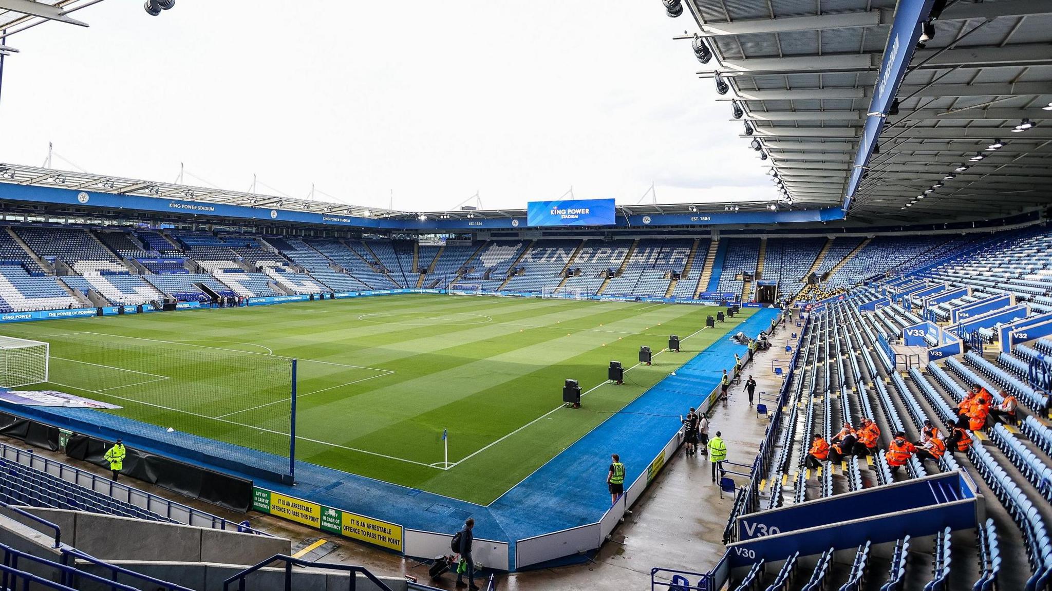 A generic view of the King Power Stadium in Leicester