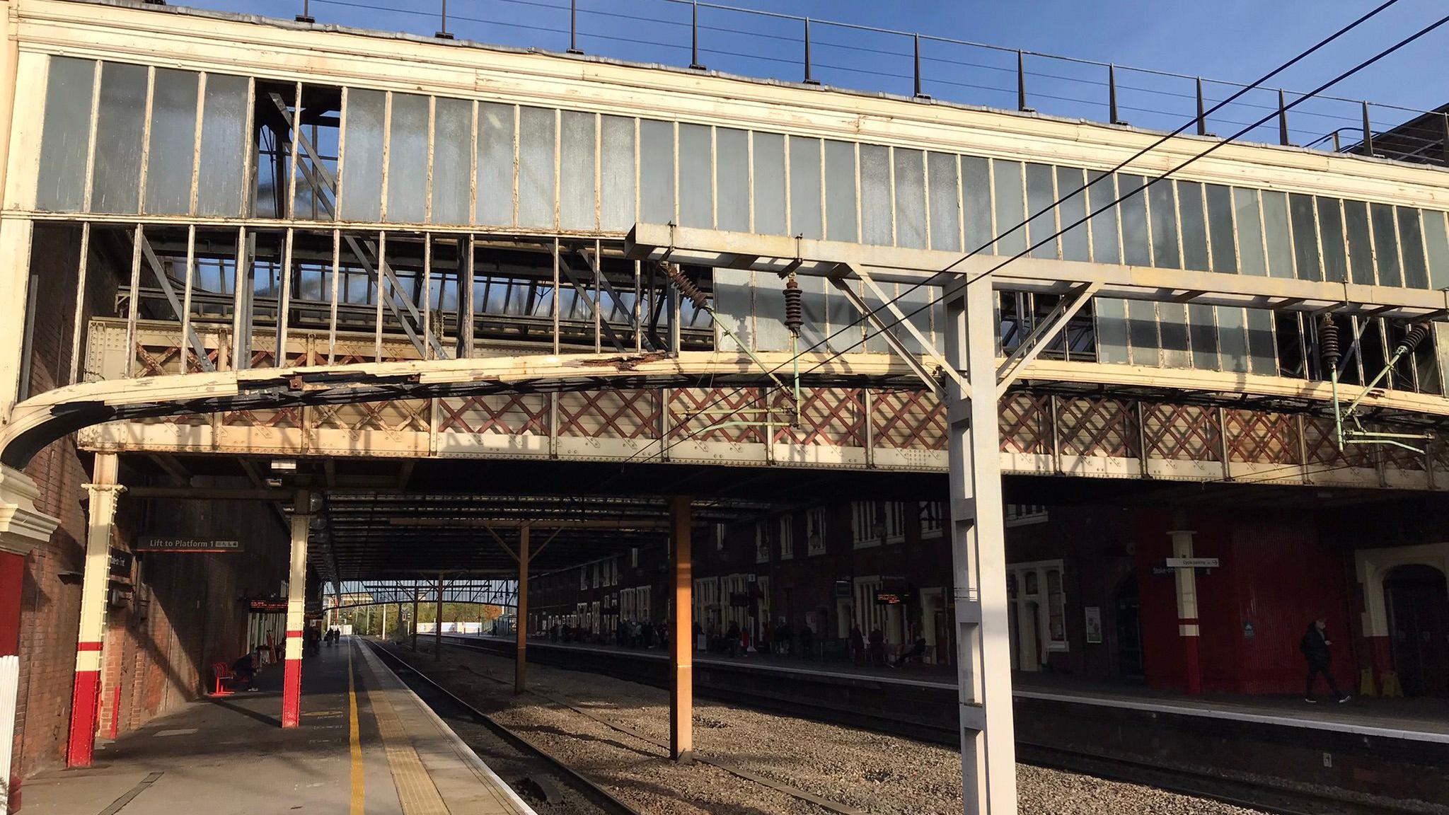 The south gable end at Stoke-on-Trent station