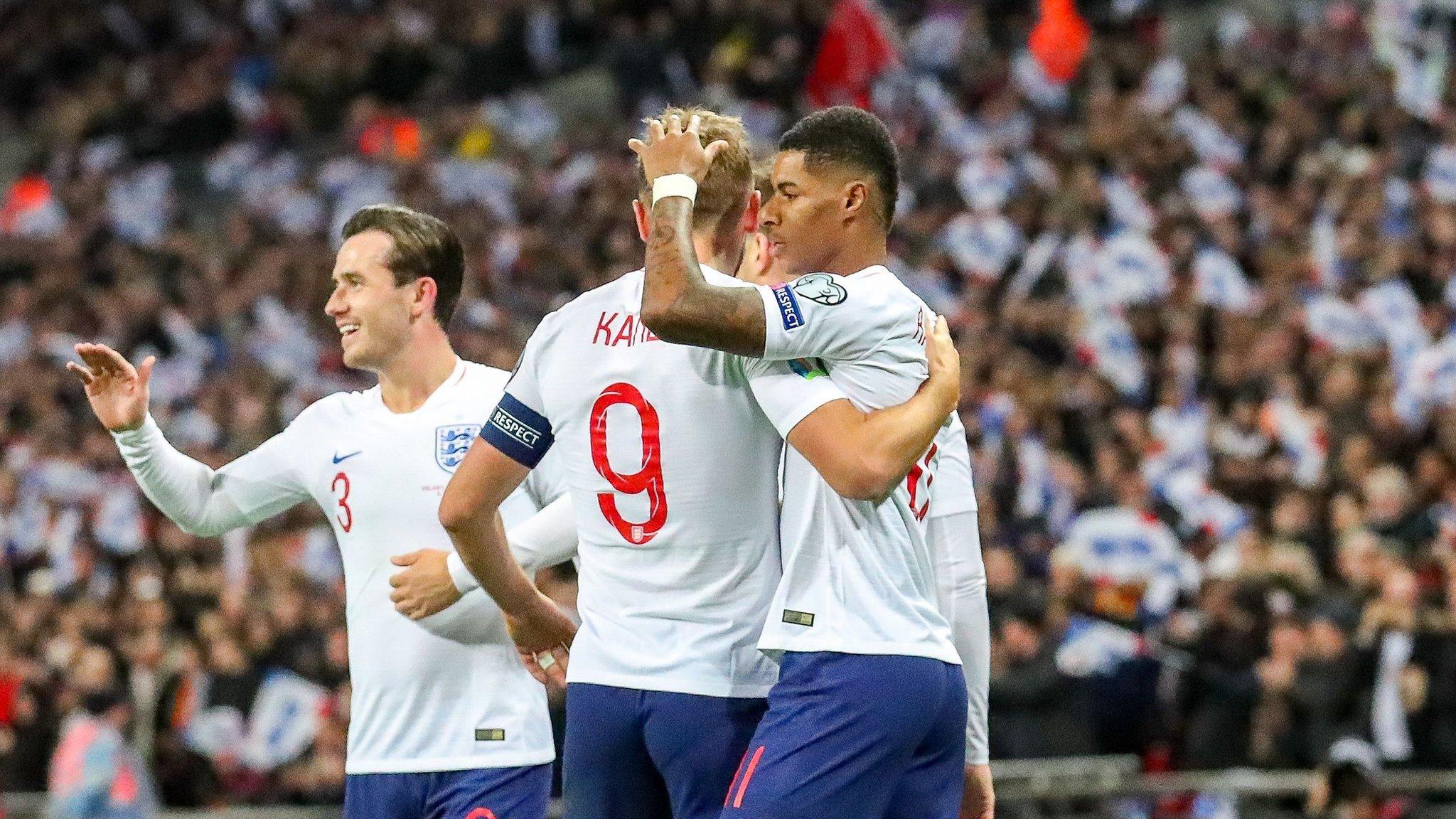 England celebrate at Wembley