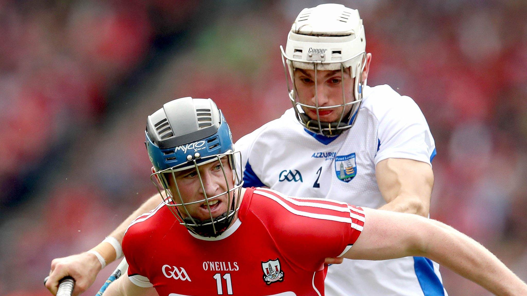 Waterford's Shane Fives battles with Cork's Conor Lehane