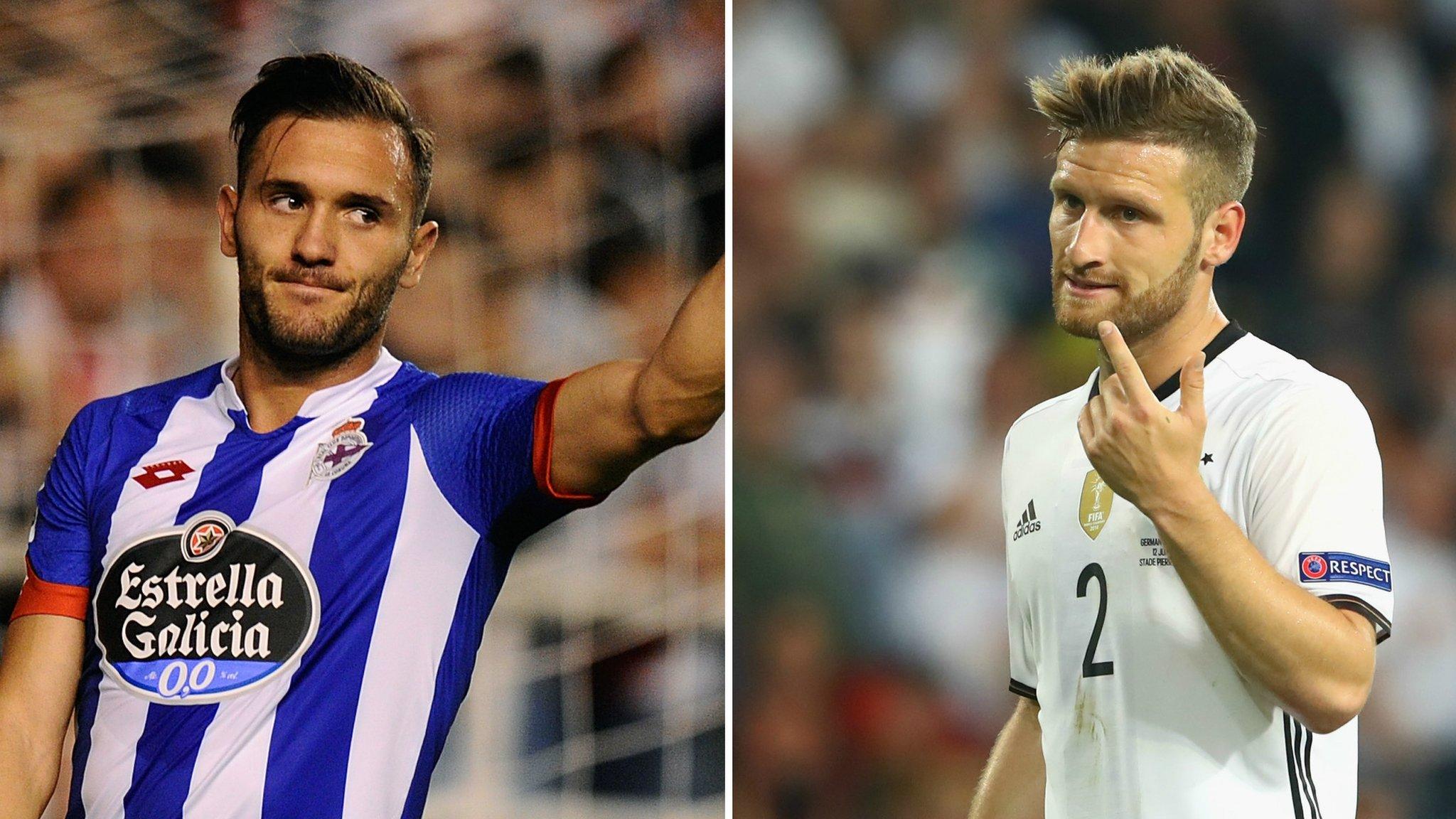 Lucas Perez and Shkodran Mustafi