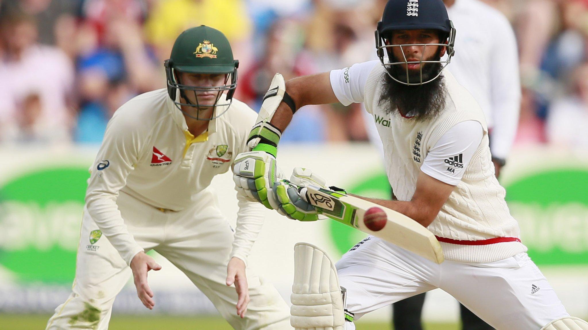 Moeen Ali bats