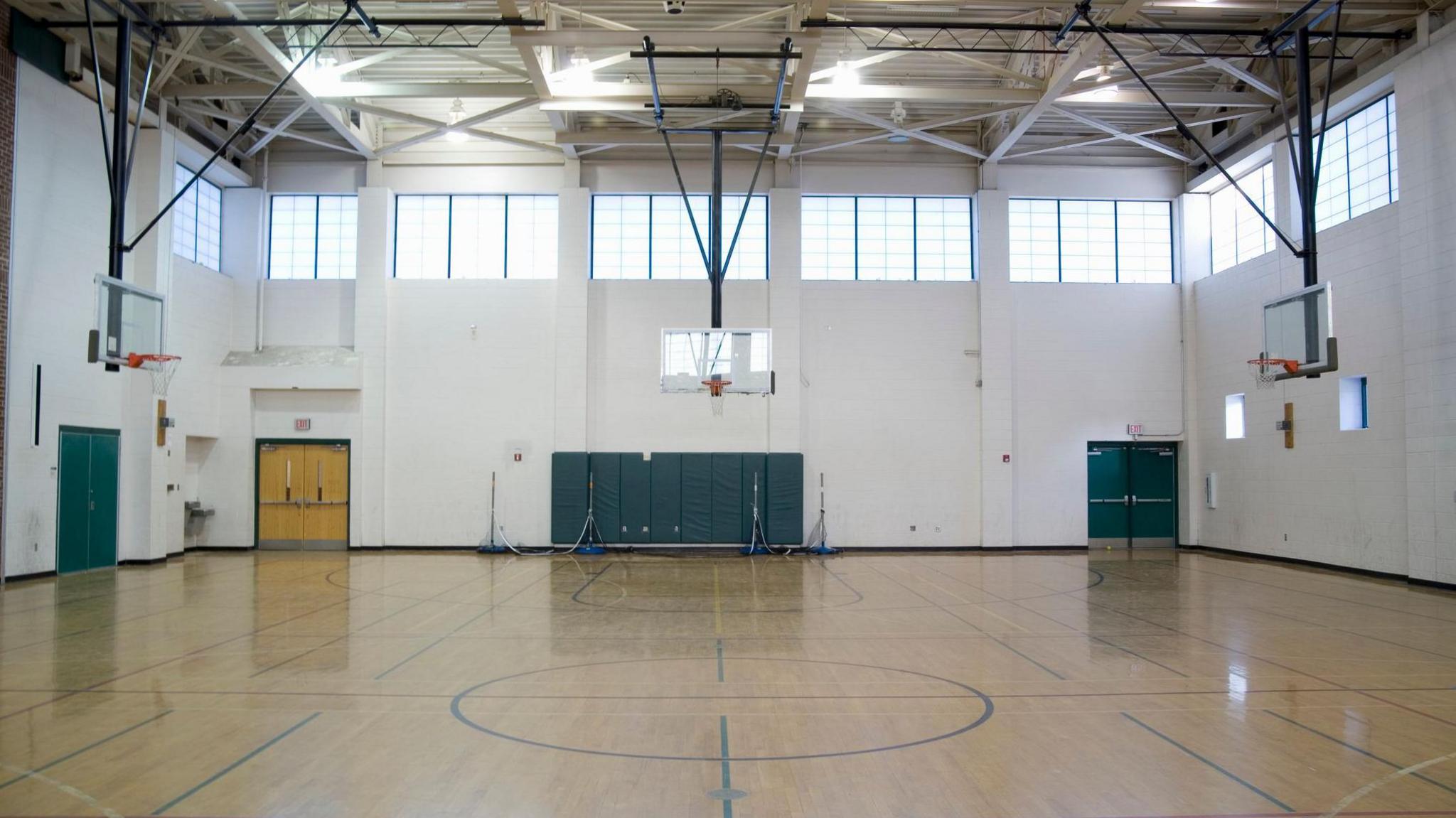 School sports hall. 