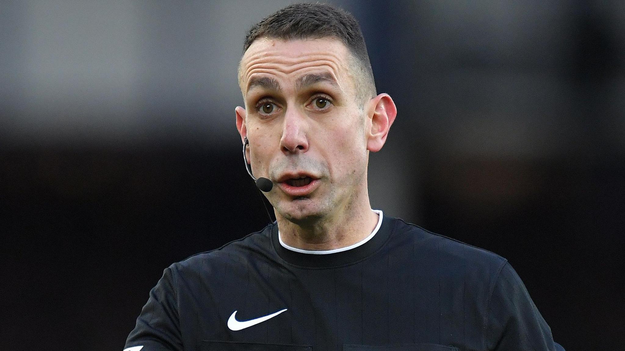 David Coote refereeing during a Premier League match