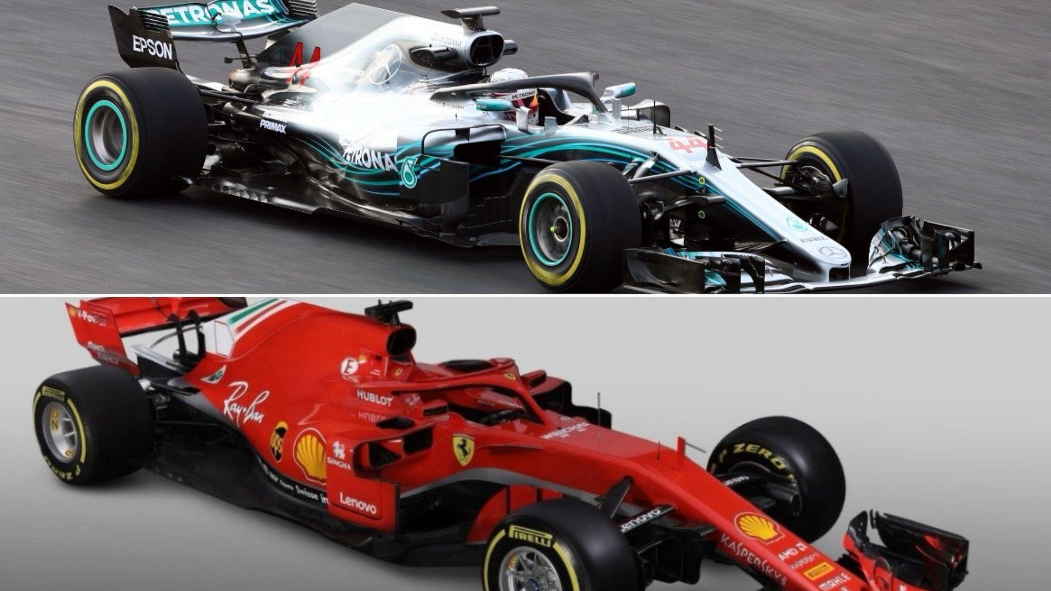 Ferrari and Mercedes