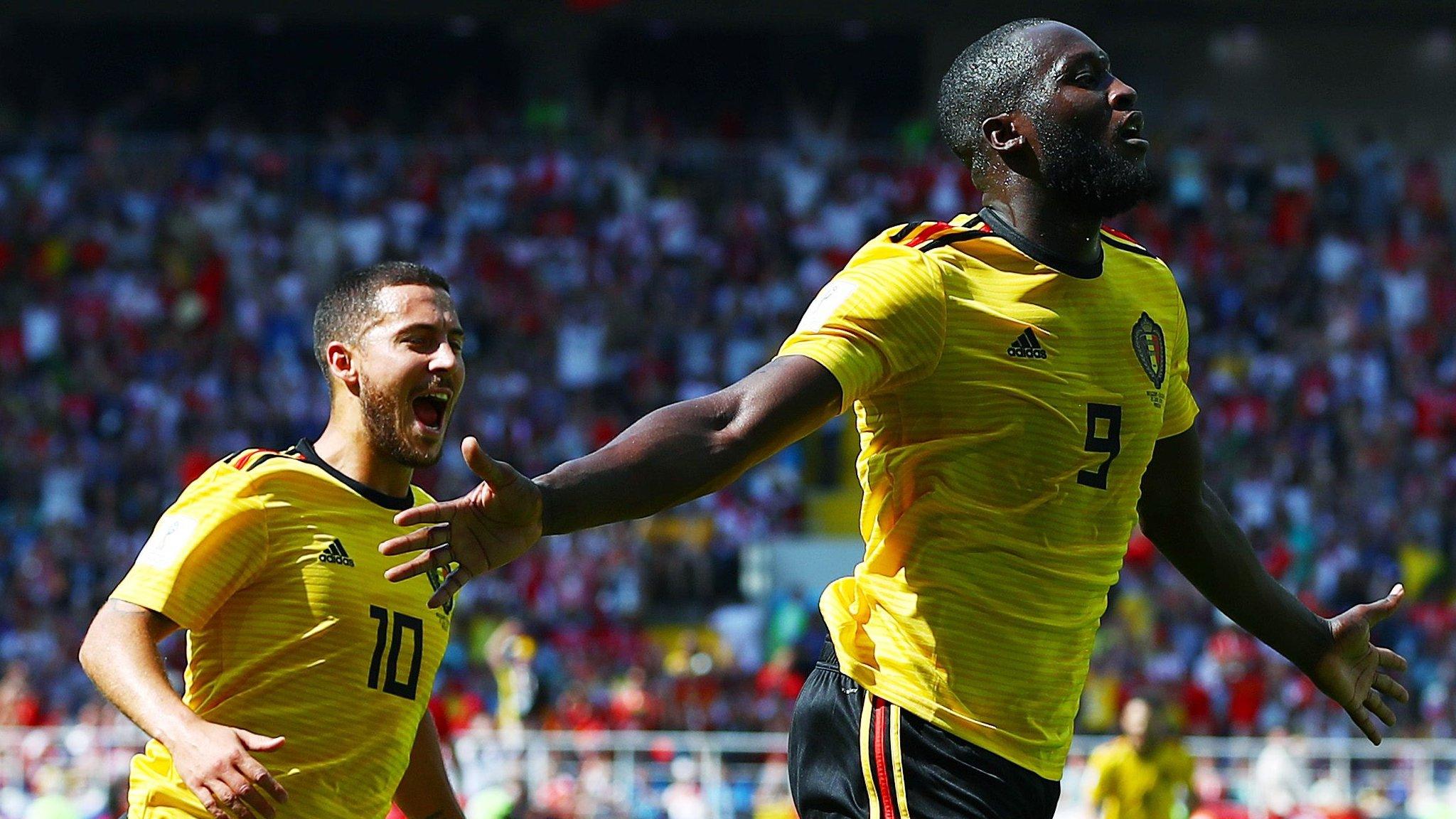 Belgium's Eden Hazard (left) and Romelu Lukaku