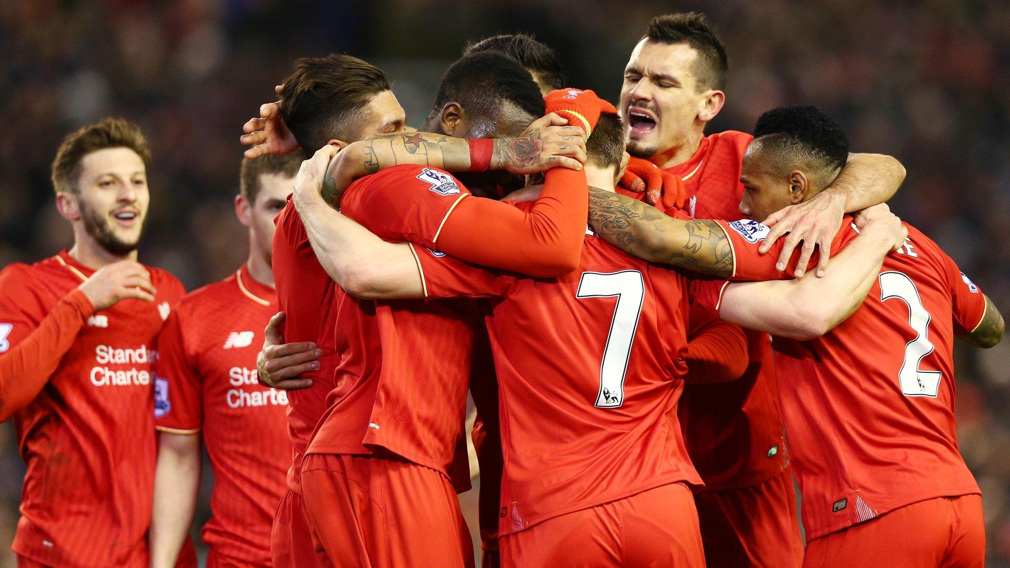 Liverpool players celebrate