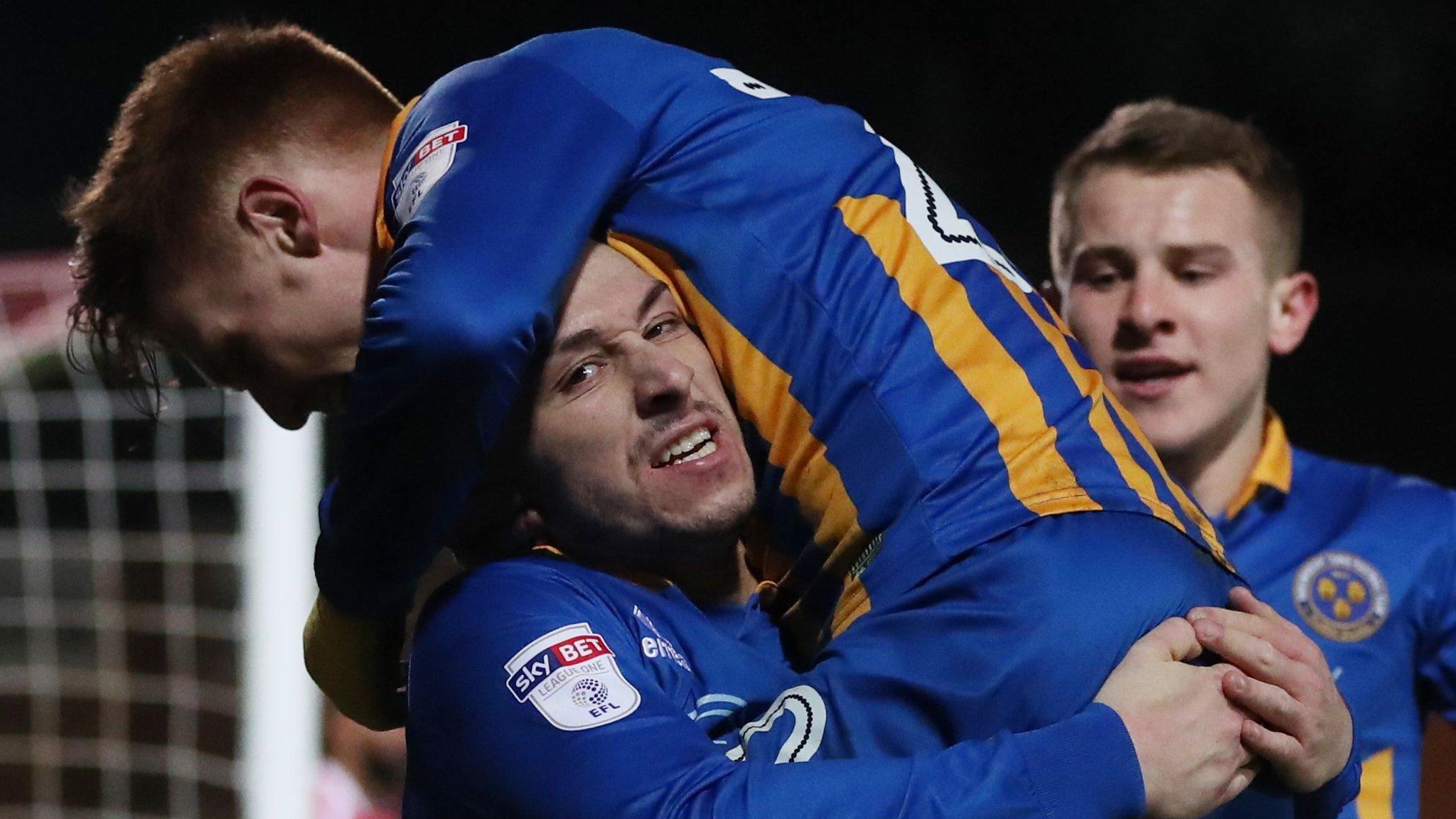 Shrewsbury goal celebration