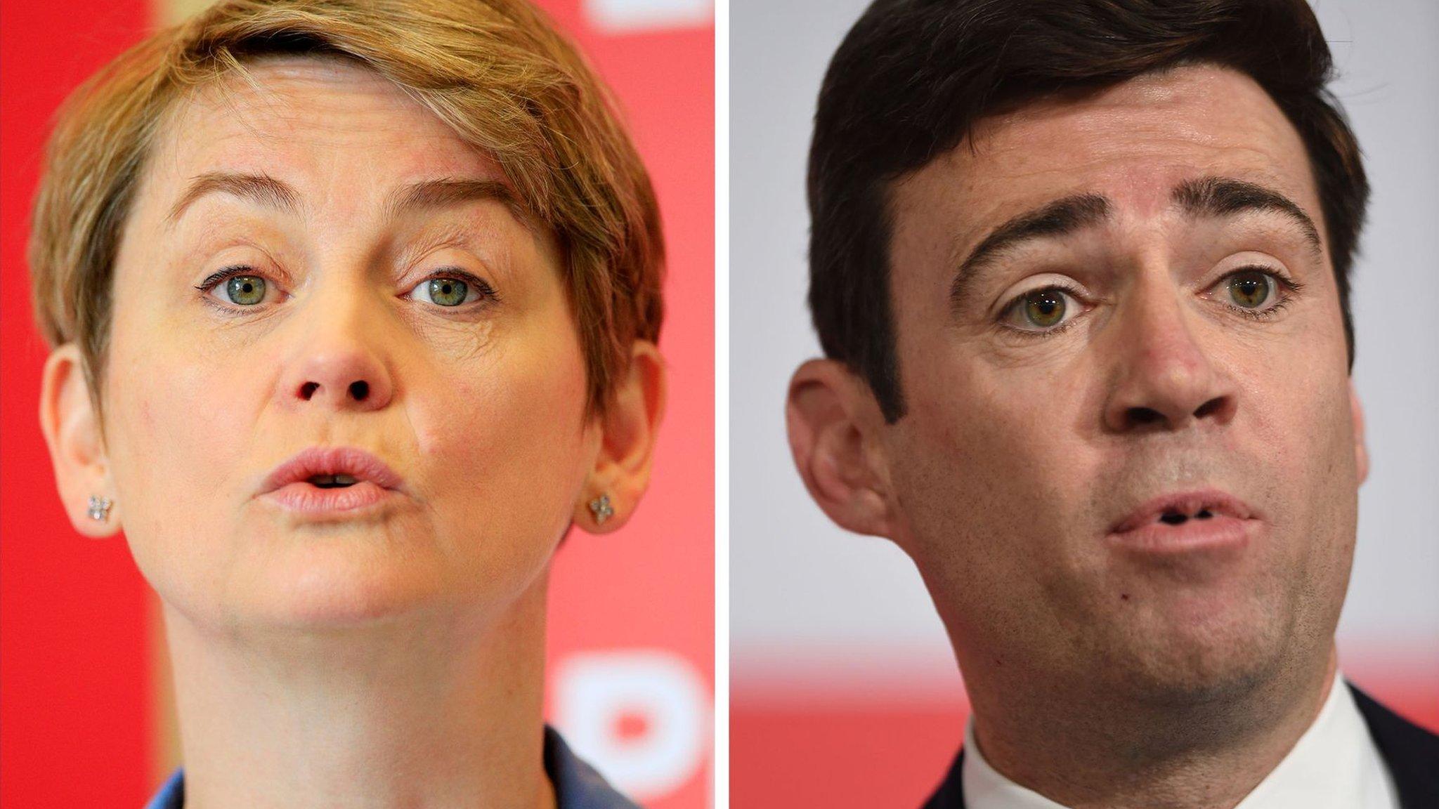 Yvette Cooper and Andy Burnham