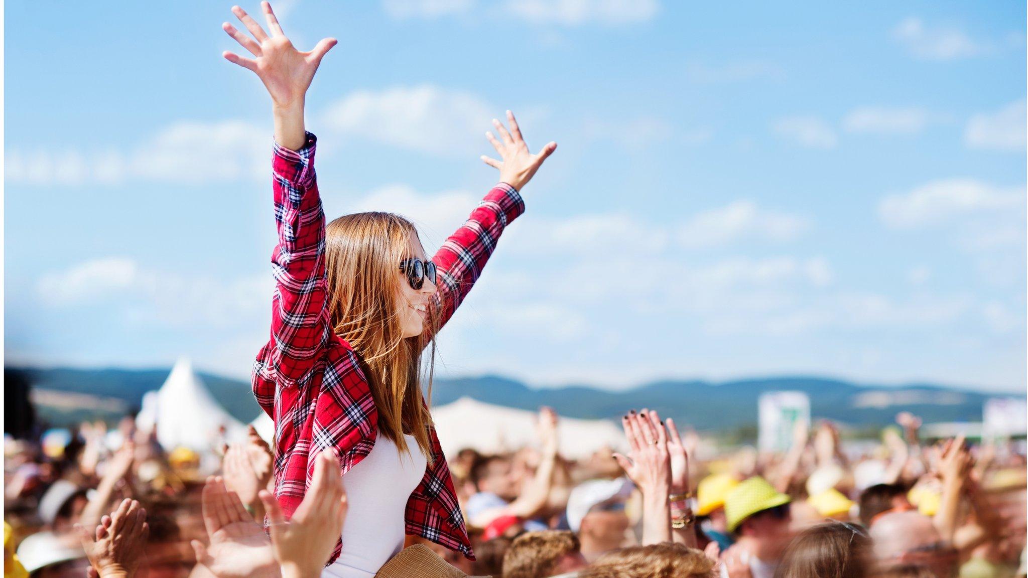 Woman at a music festival