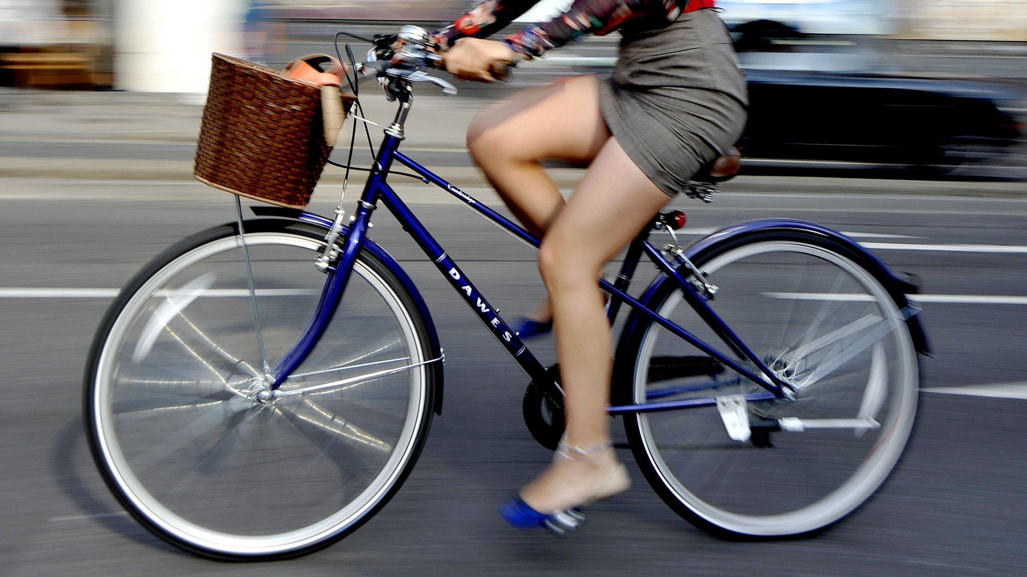 Woman cycling