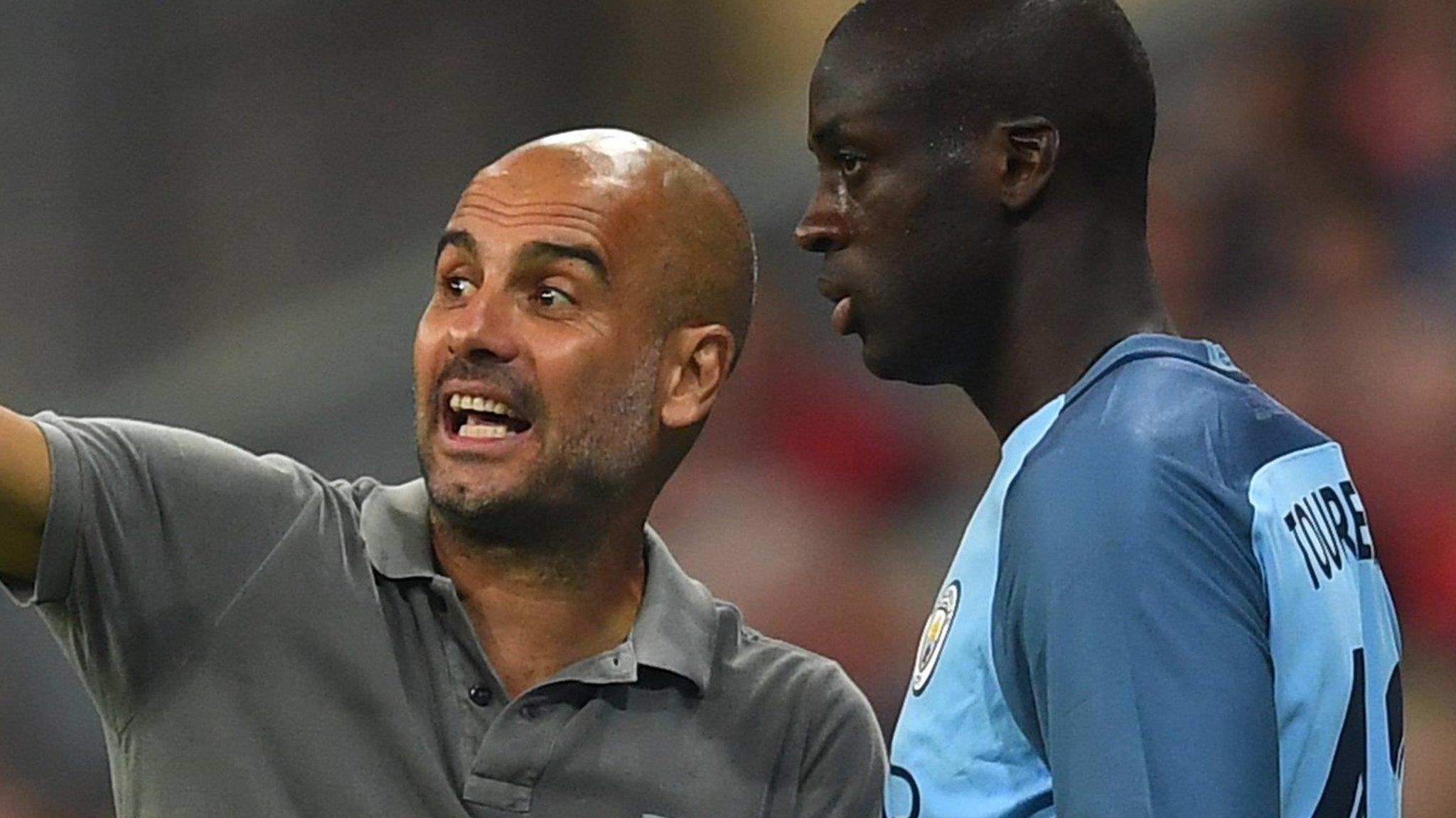 Yaya Toure and Pep Guardiola