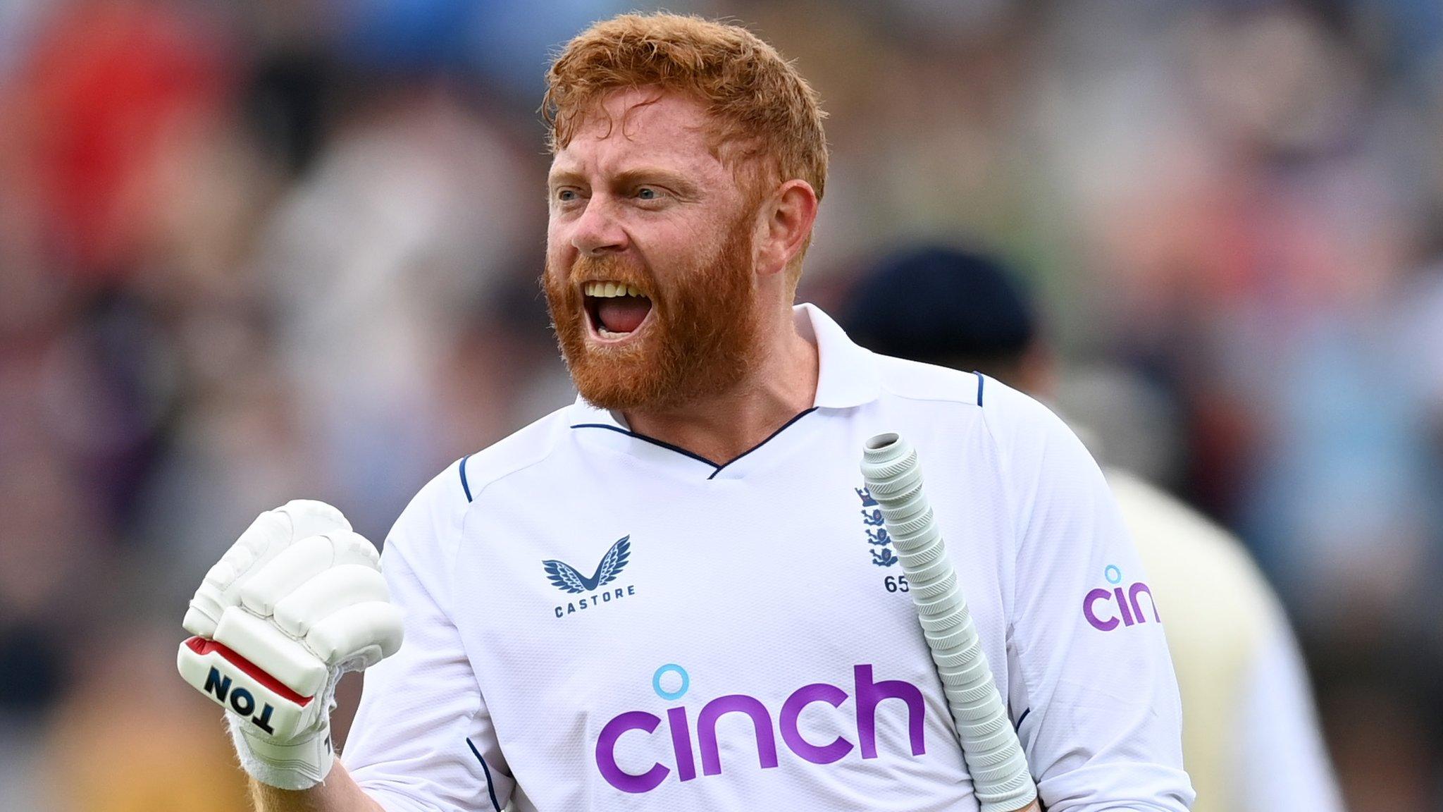 England batter Jonny Bairstow celebrates