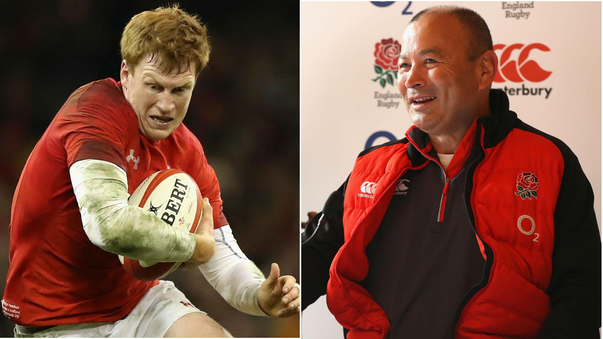 Rhys Patchell and Eddie Jones