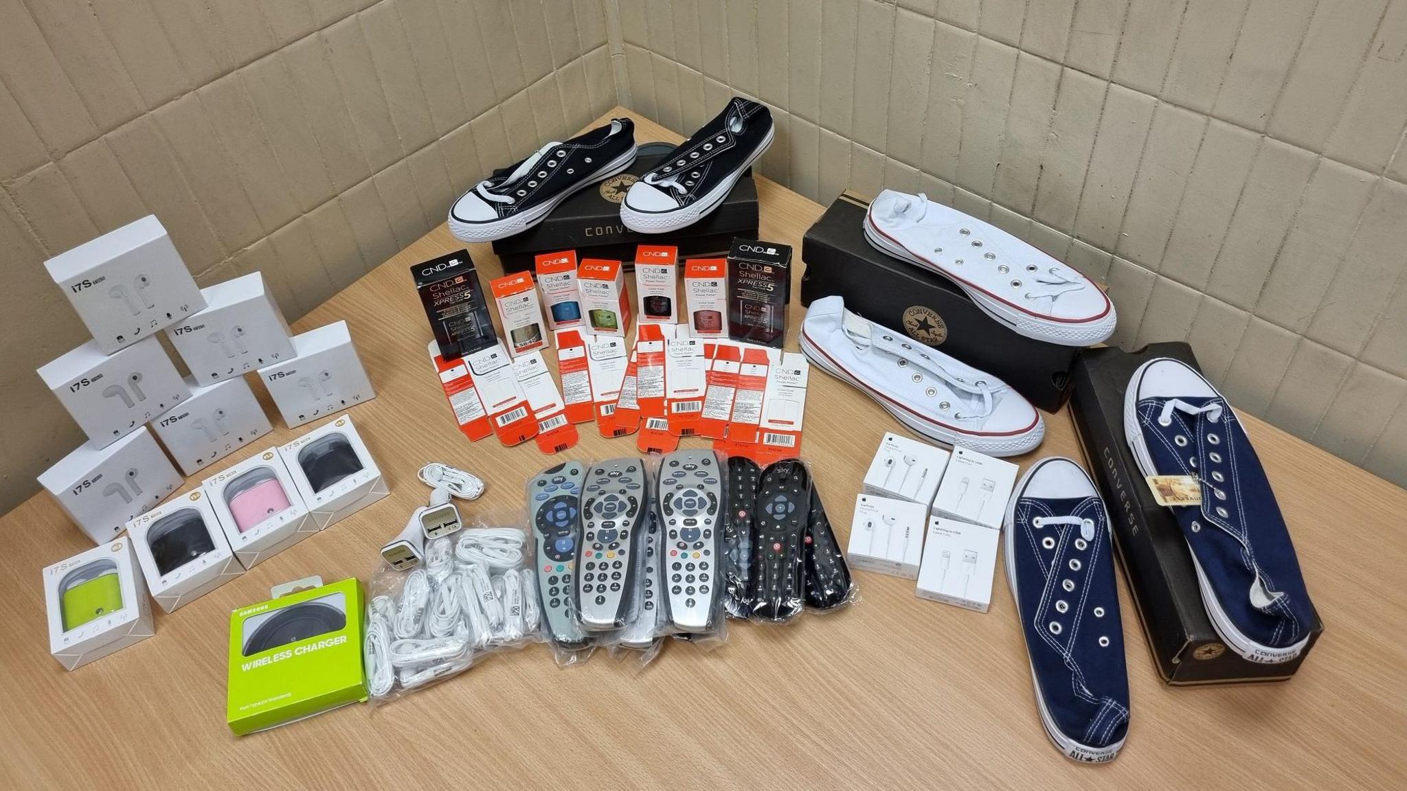 Examples of some of the counterfeit goods for sale