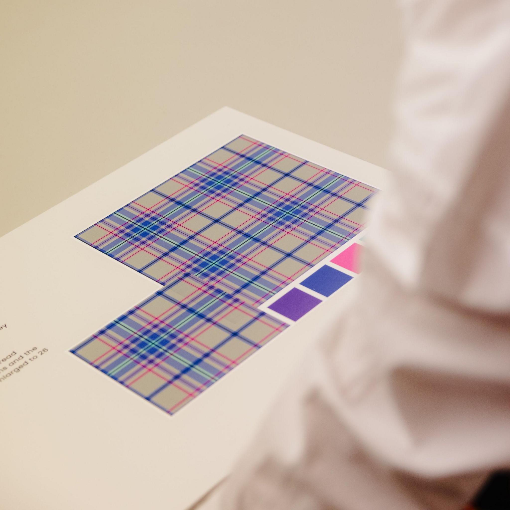 Another closer image of the tartan design