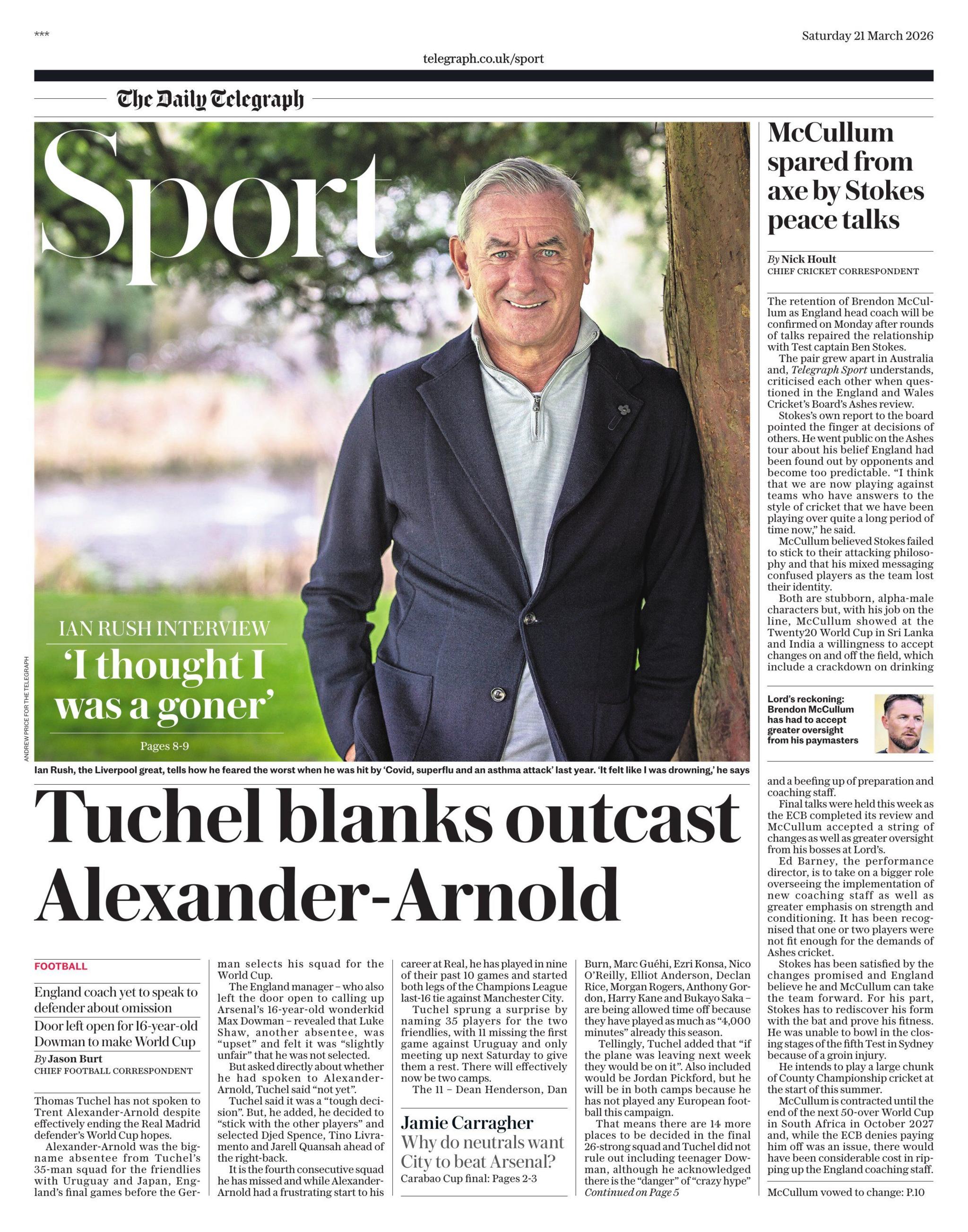 Daily Telegraph sports section