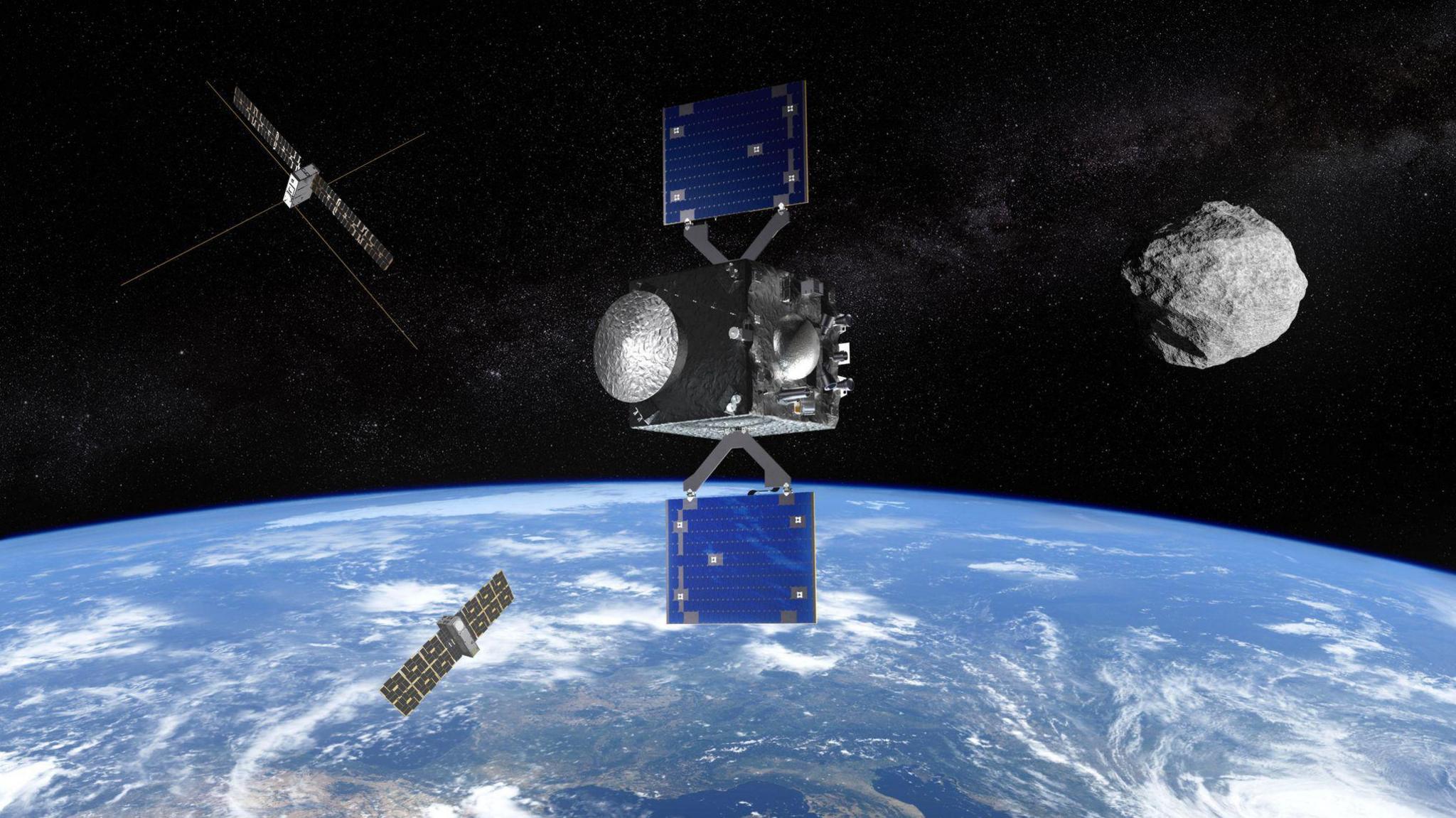 artist rendition of spacecraft above earth