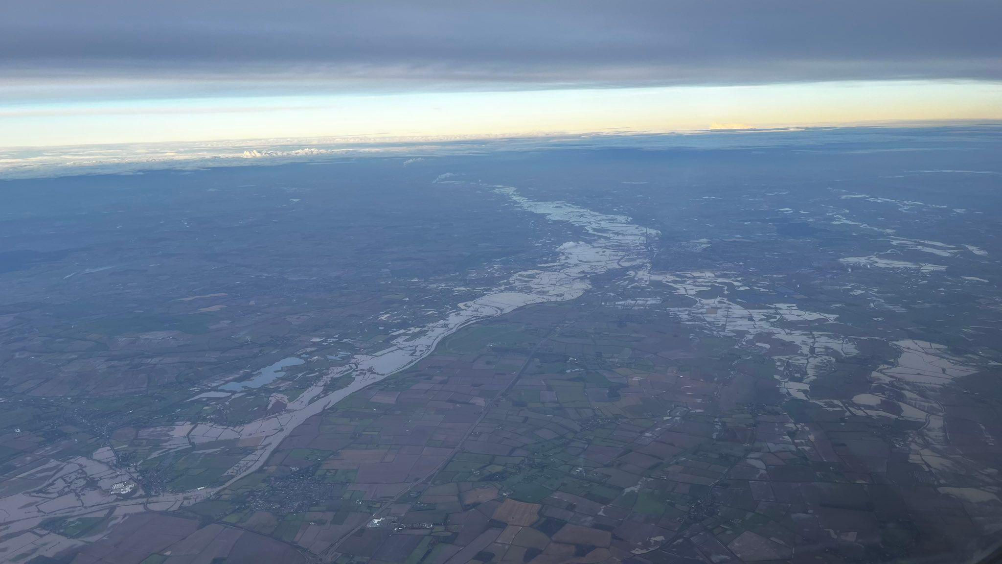 Storm Henk flooding in Trent Valley