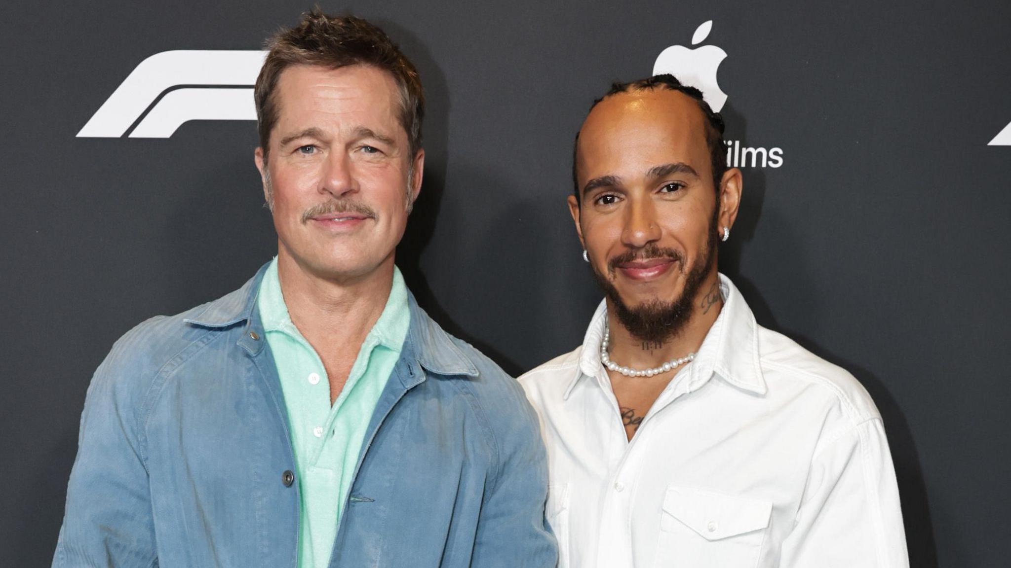Actor Brad Pitt and F1 racer Lewis Hamilton