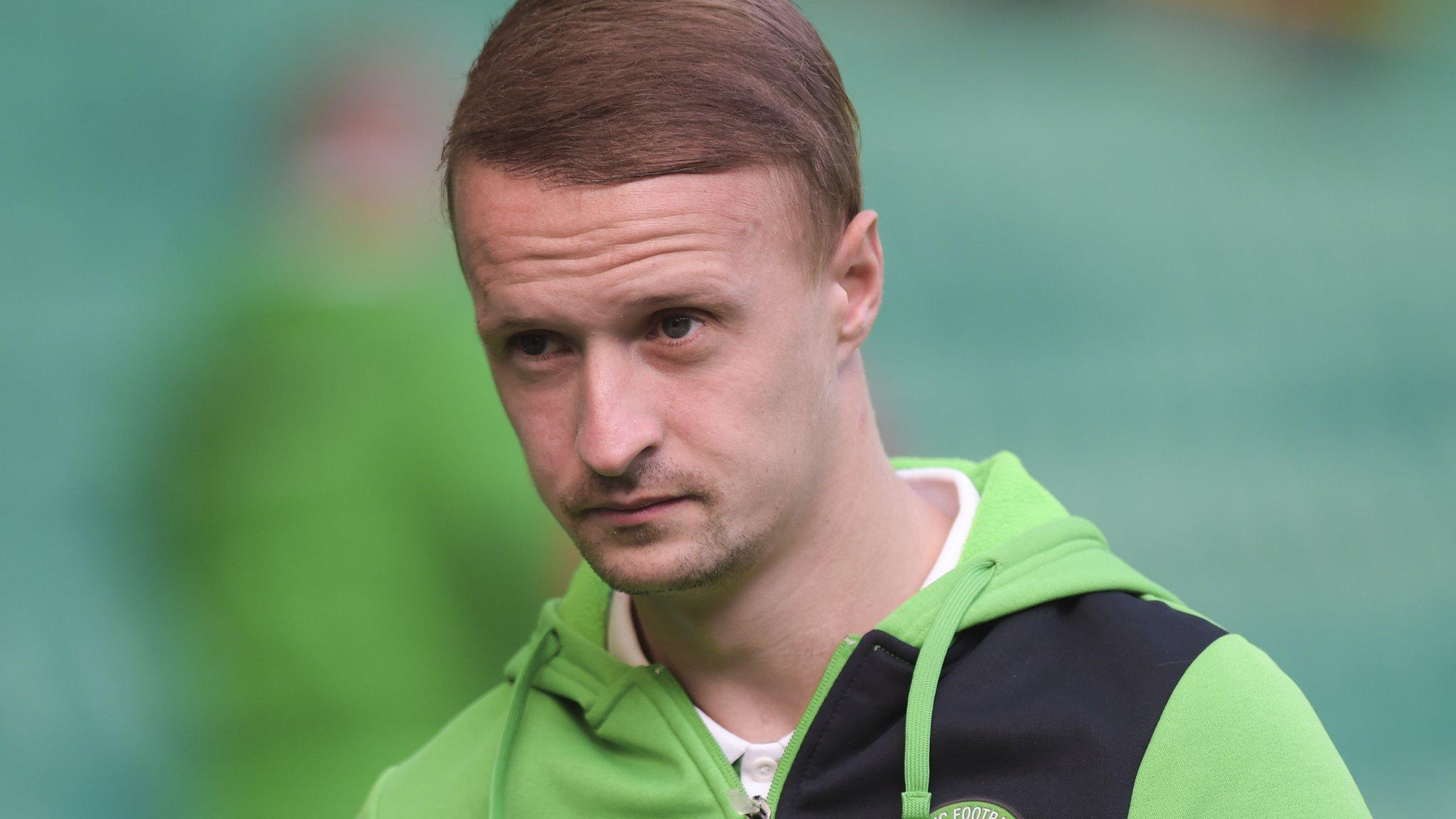 Leigh Griffiths looks dejected after sitting out Saturday's Old Firm game