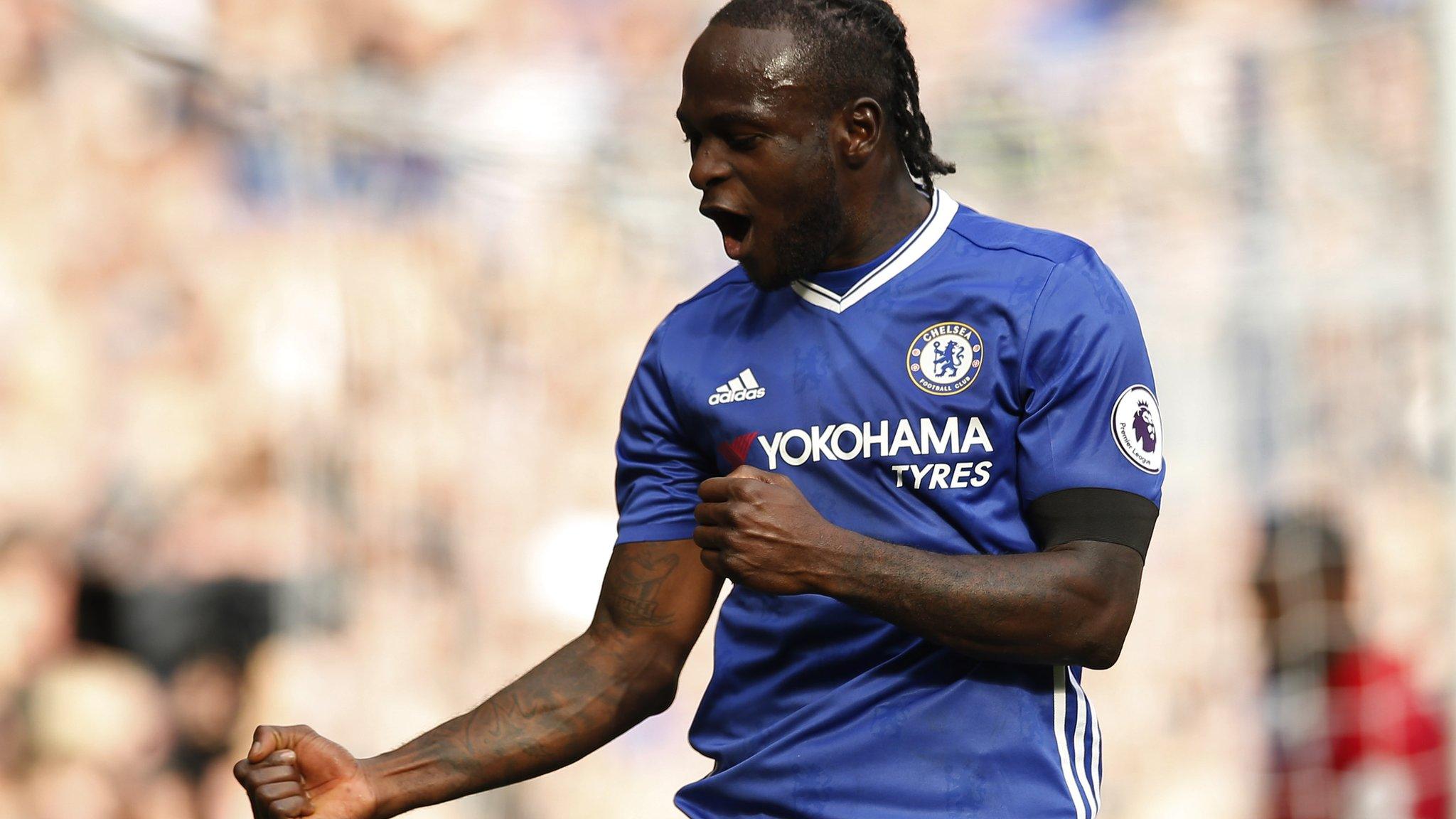 Victor Moses celebrates