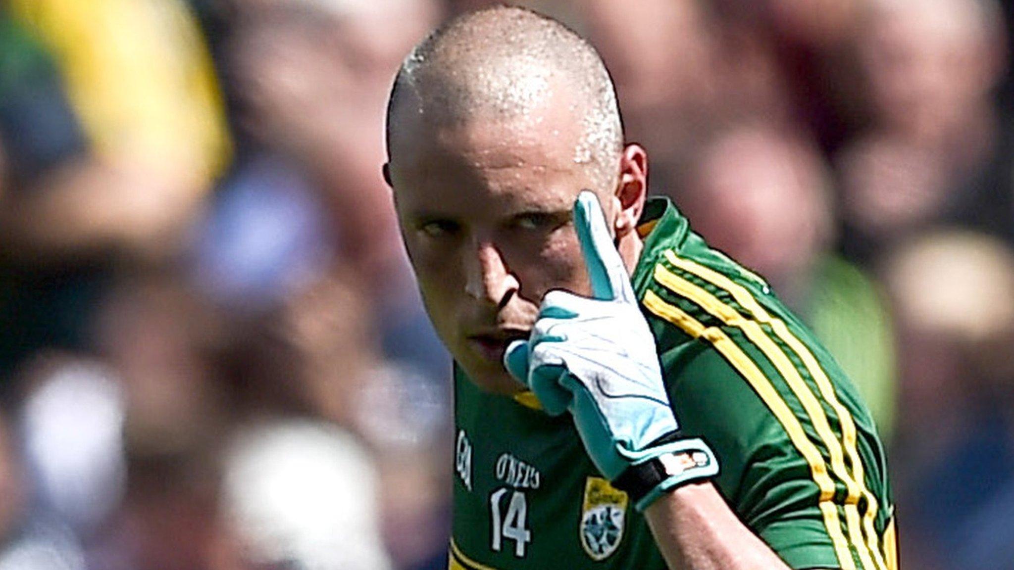 Kieran Donaghy celebrates after scoring his first-half Kerry goal