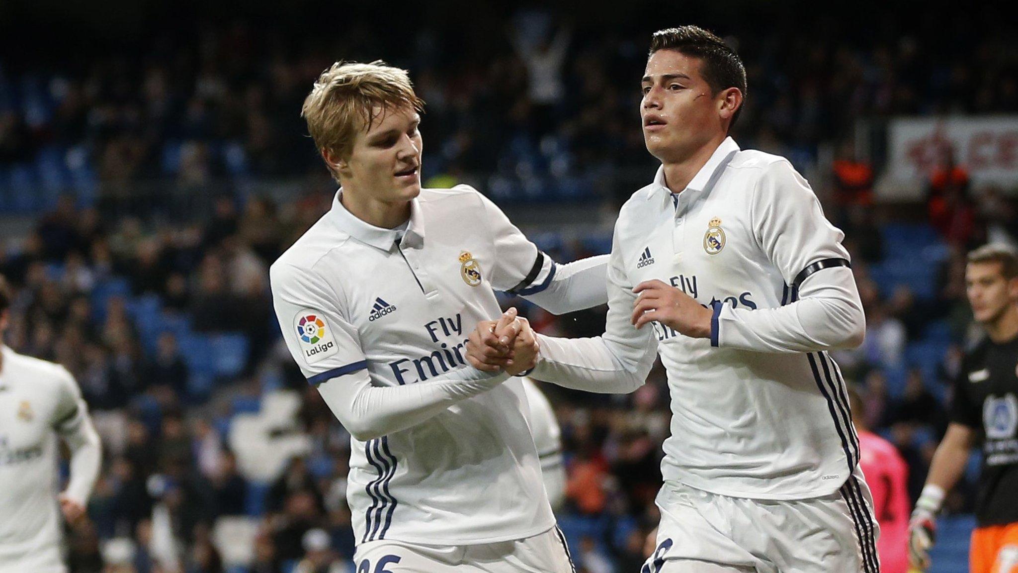 Martin Odegaard and James Rodriguez