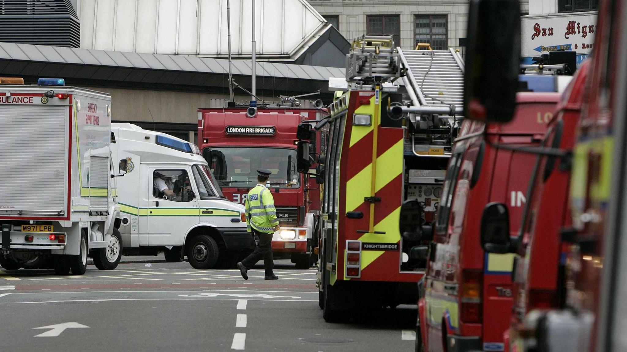 The emergency services on hand at Edgware Road tube station.
