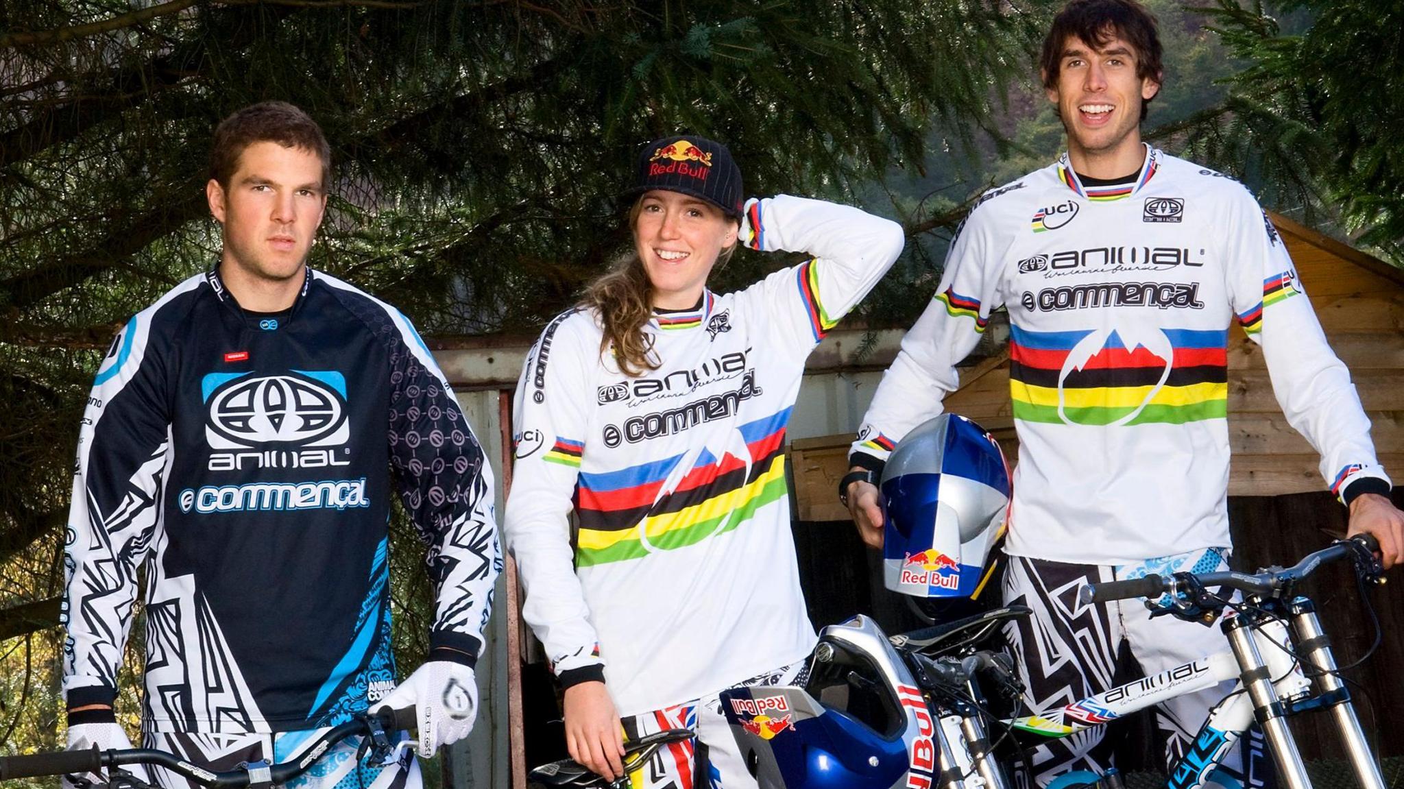 Dan, Rachel and Gee Atherton pictured in 2008