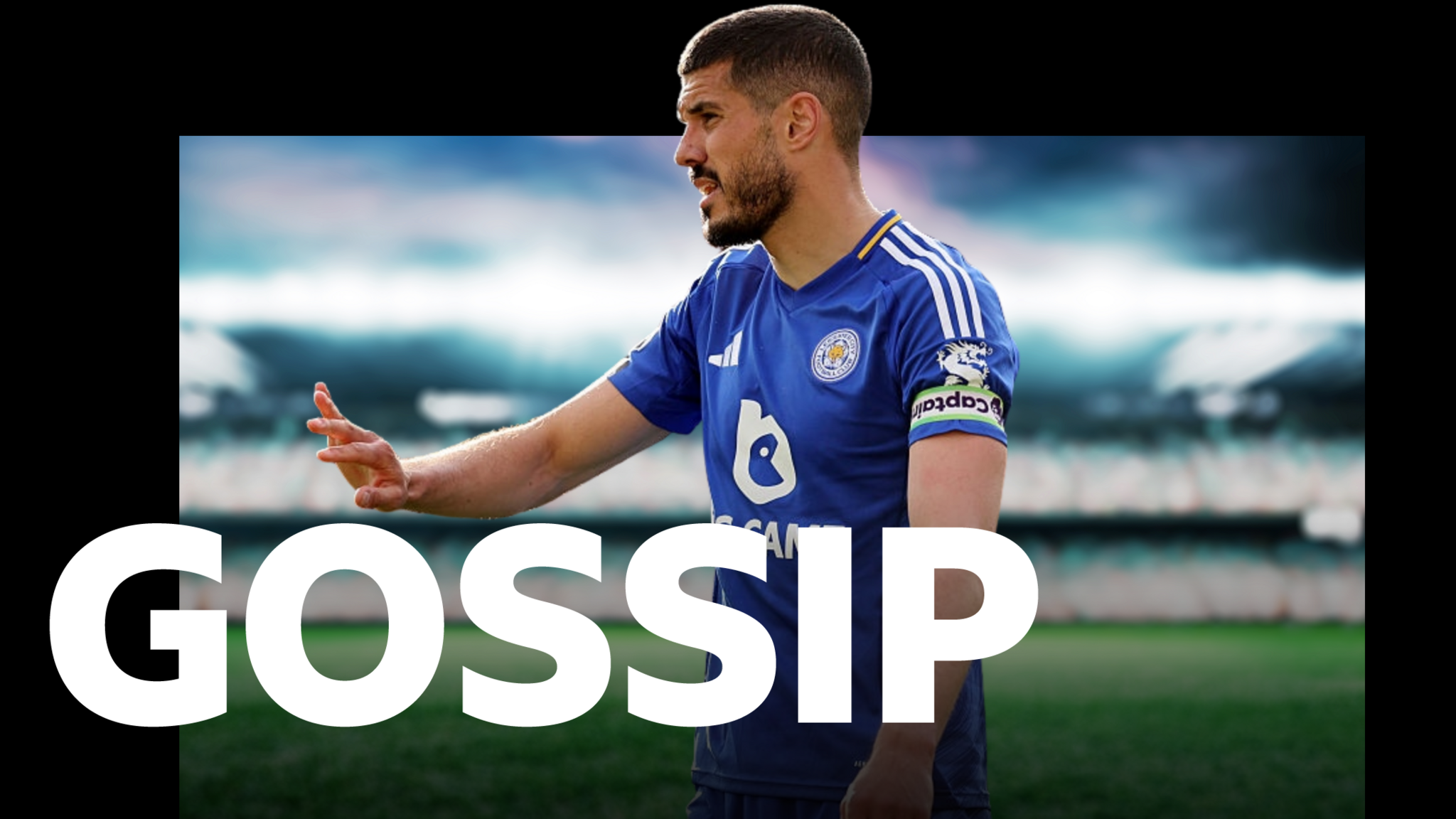 Conor Coady of Leicester City during the Premier League match between Leicester City FC and Liverpool FC at The King Power Stadium on April 20, 2025 in Leicester, England.