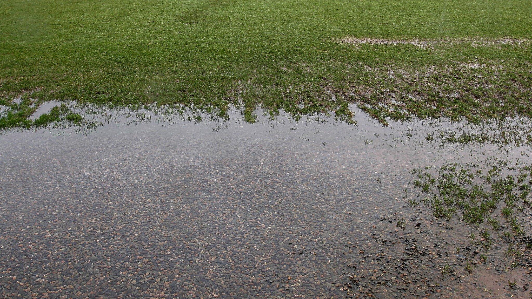 Waterlogged pitch