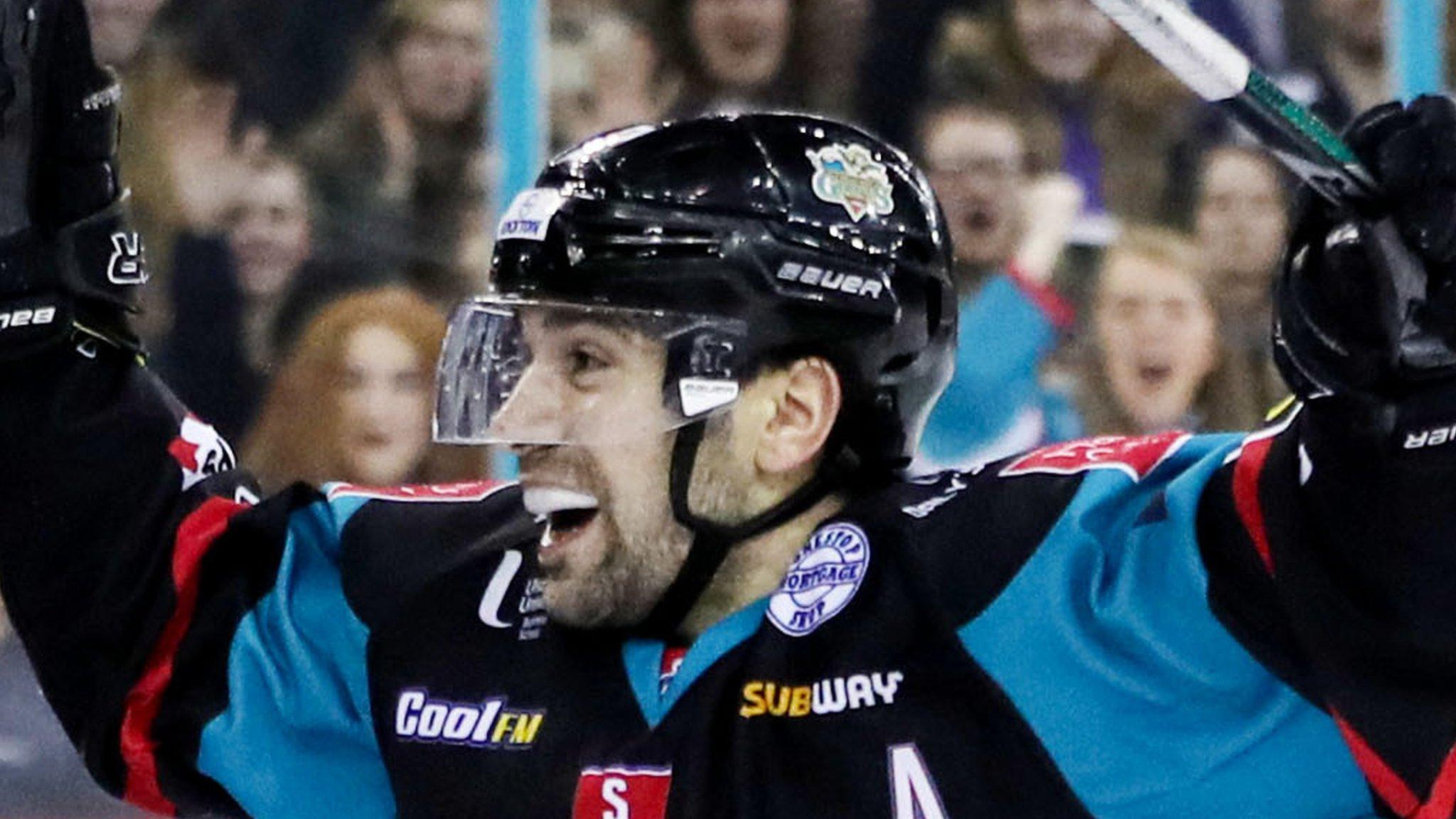 Steve Saviano celebrates scoring the winner against Sheffield