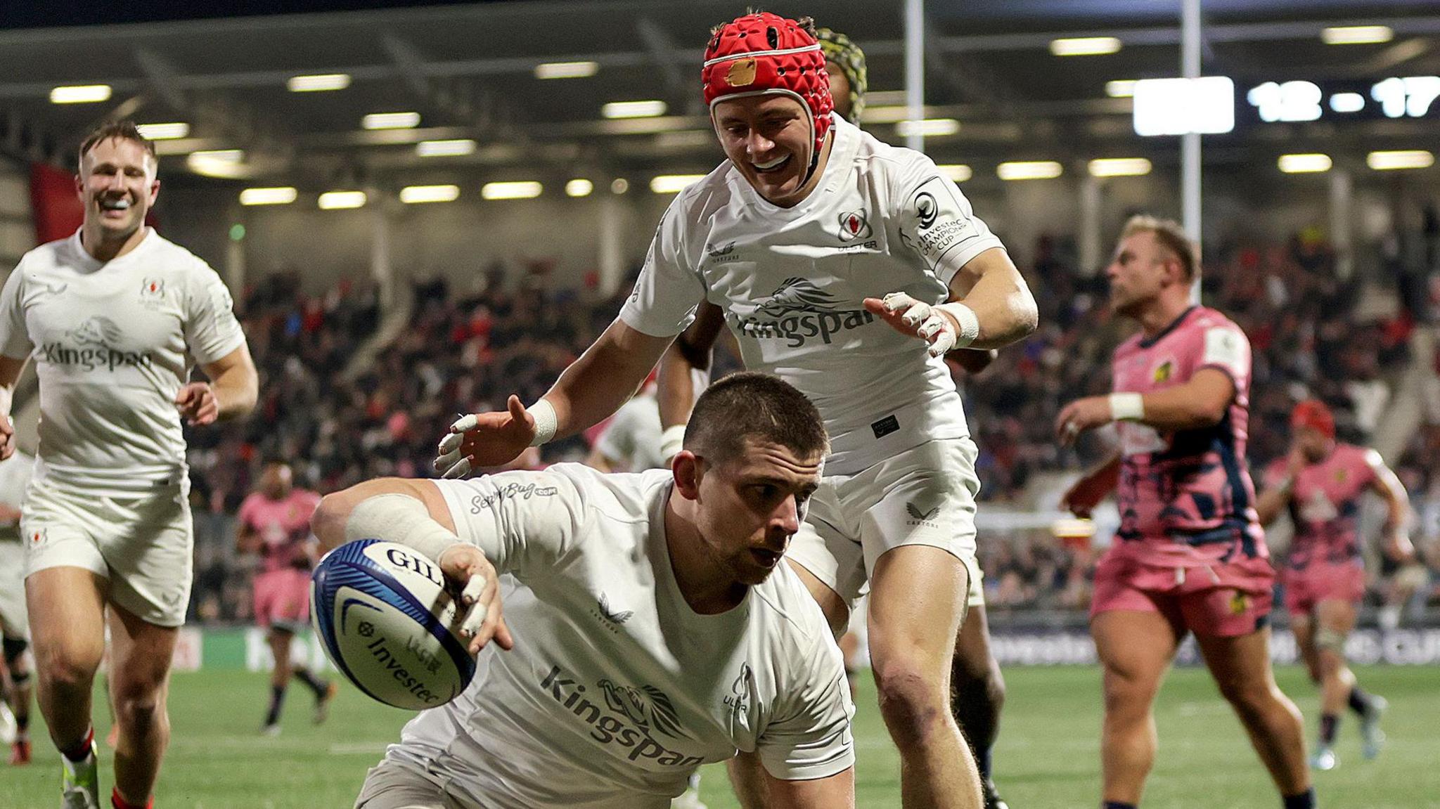 Nick Timoney scores a try for Ulster