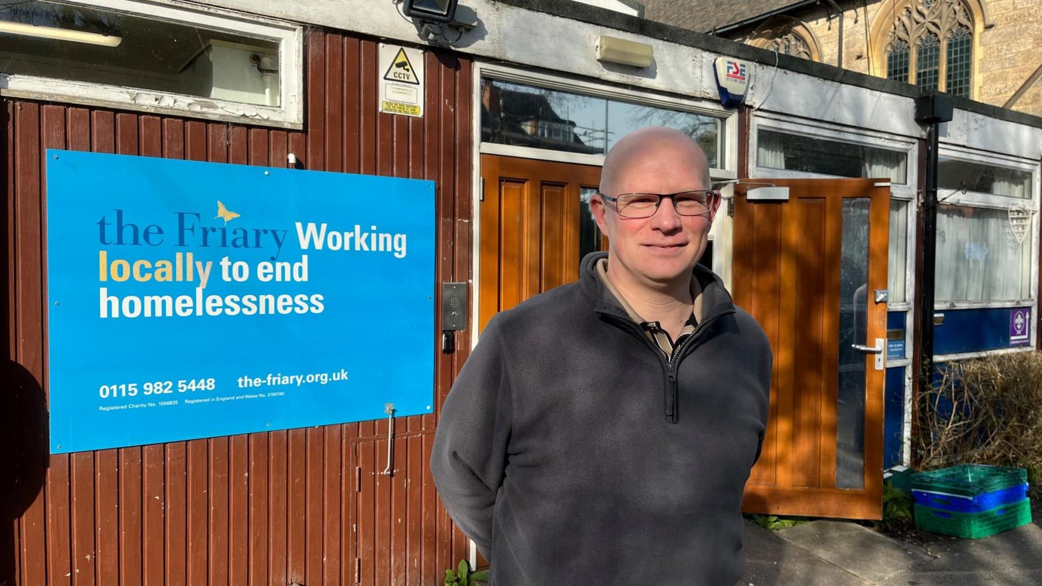 Ben Talbot, the Chief Executive of the Friary, stood outside its main centre on Musters Road.