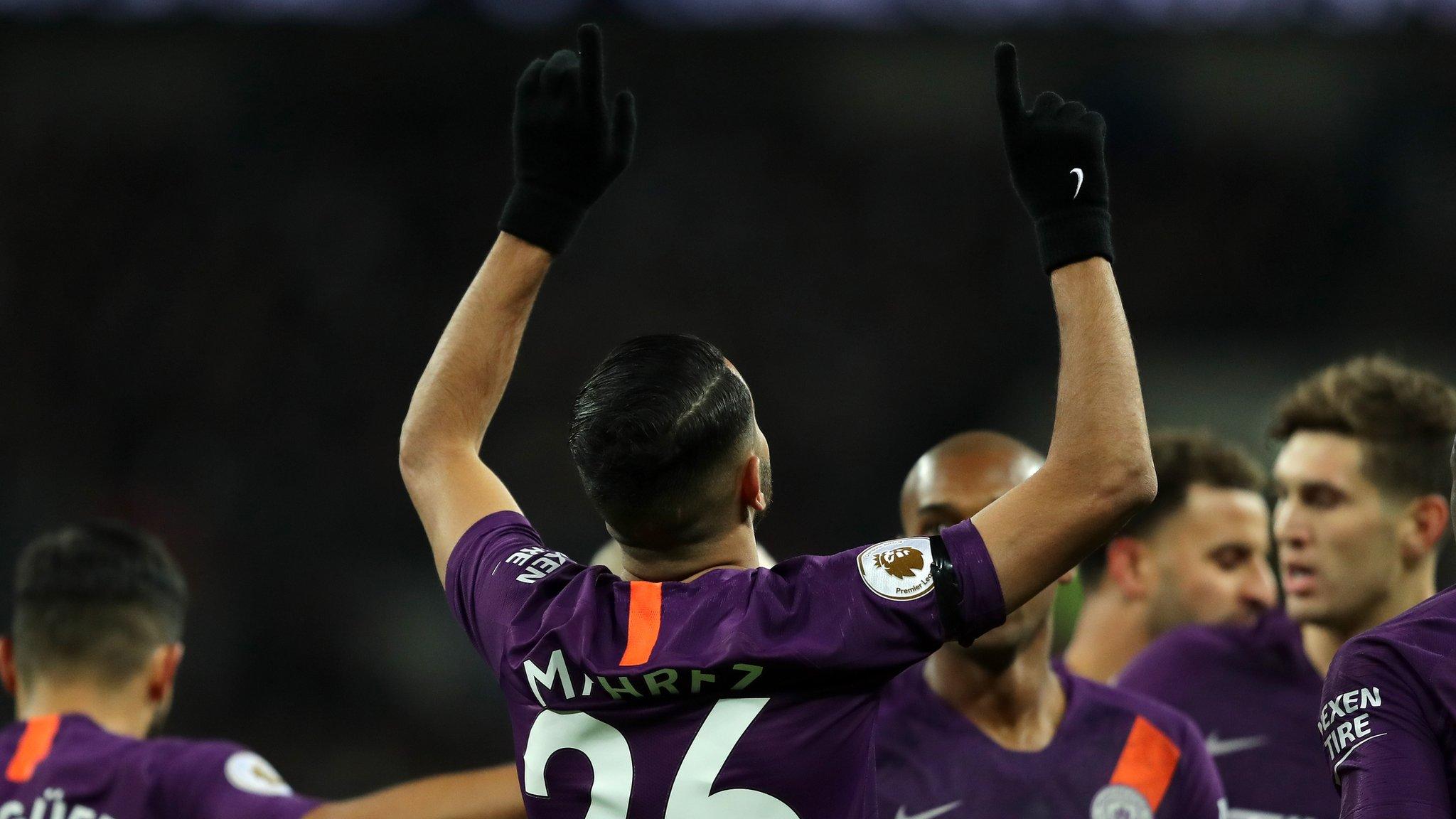 Riyad Mahrez celebrates