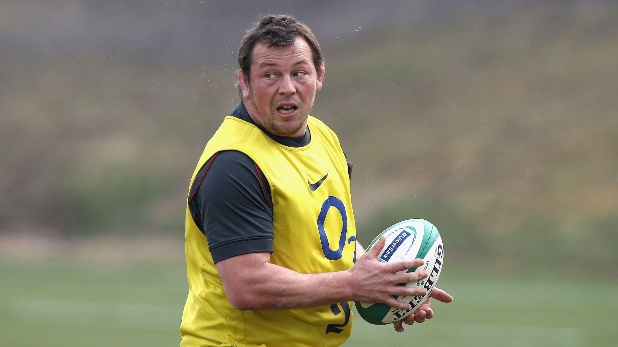 Steve Thompson in England training in 2011