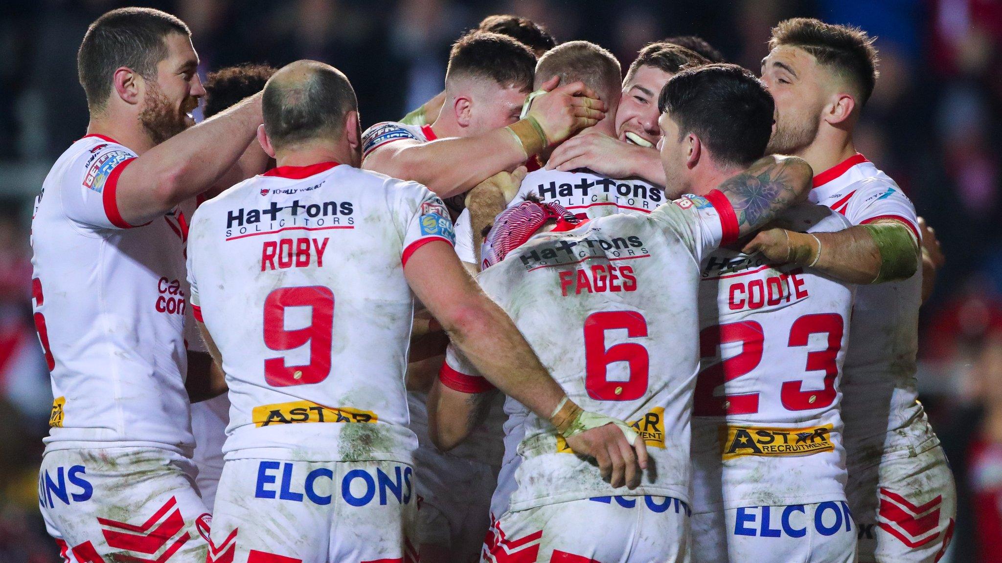 St Helens celebrate