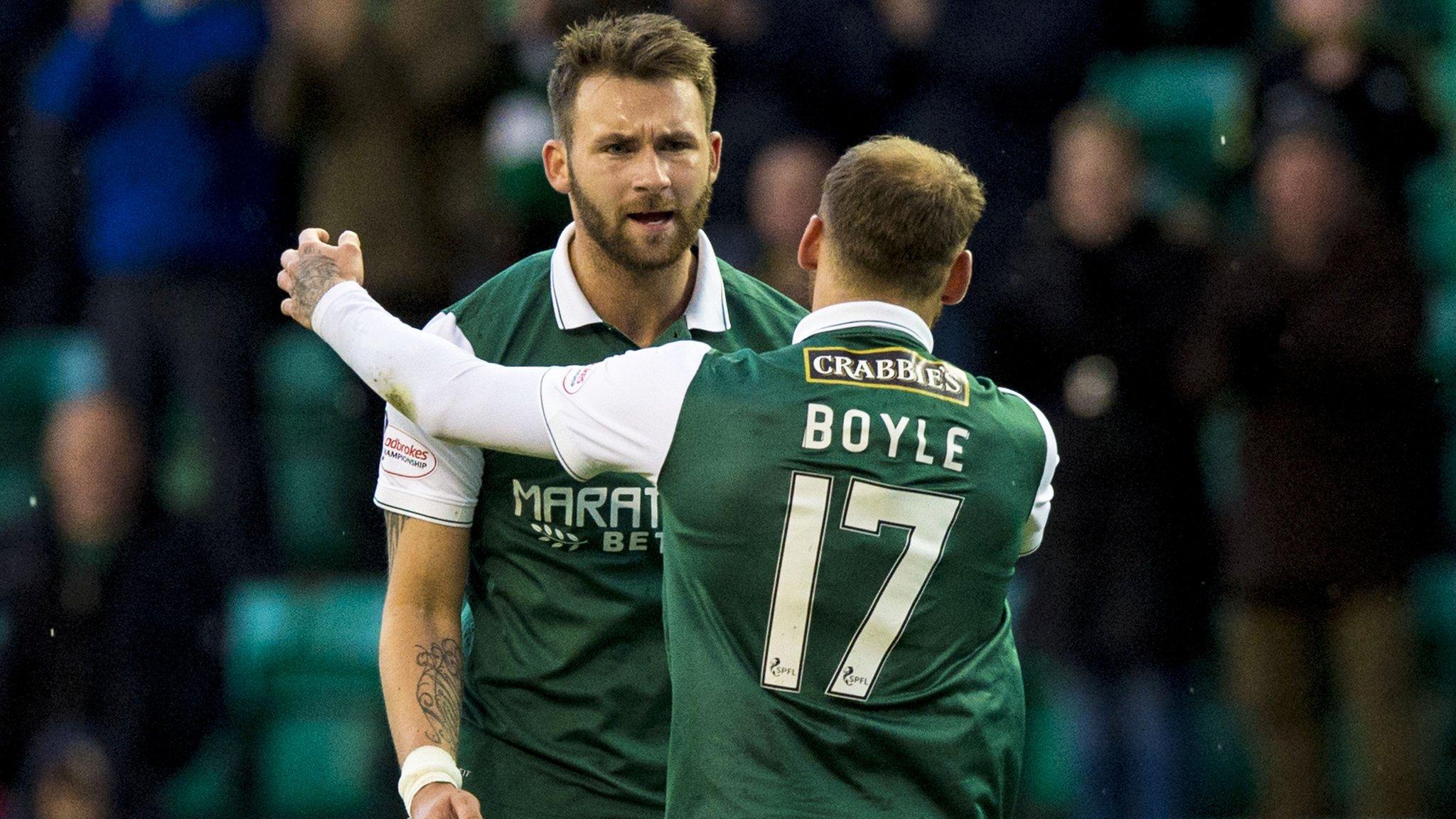 Hibs are now level on points with Falkirk